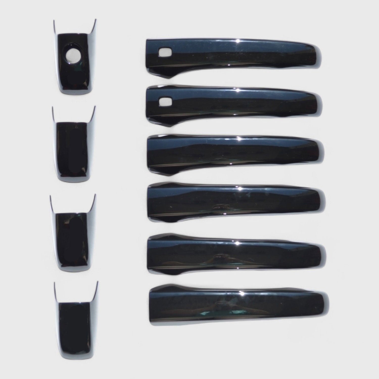 2009-2014 Volkswagen Routan Door Handle Cover Gloss Black 10Pcs ABS Plastic
