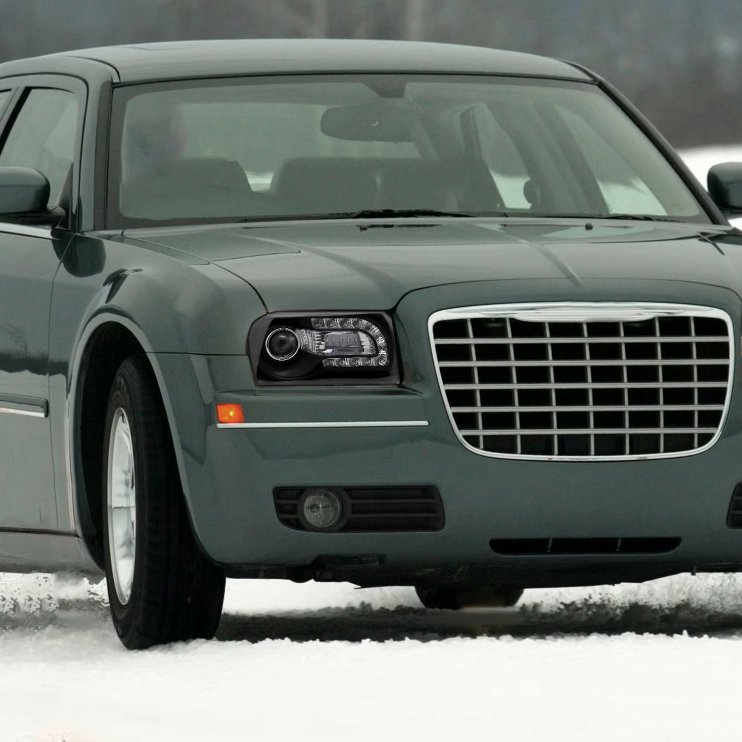 2005-2010 Chrysler 300 Base/LX/Touring Headlights LED Light&LED Signal Black