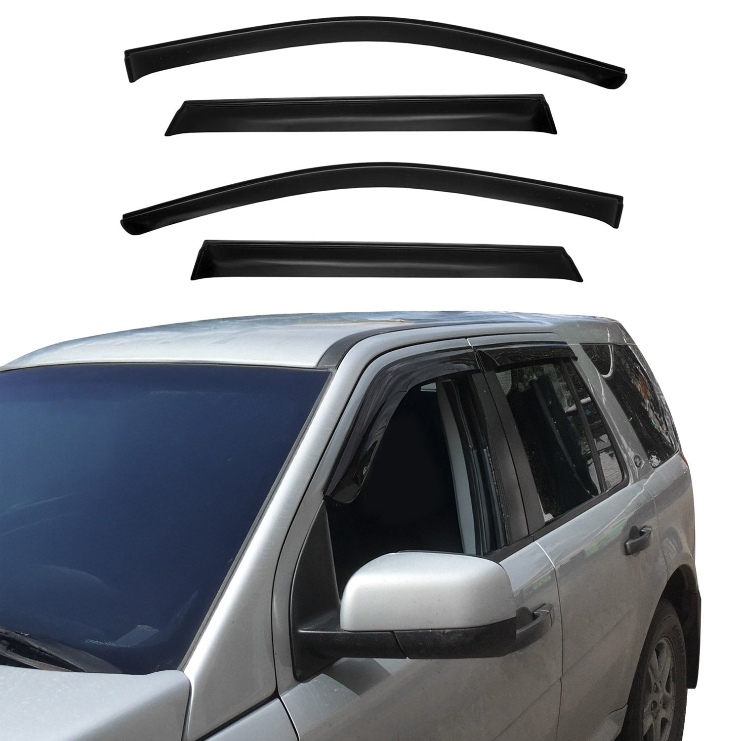 2018-2024 VW Touareg Window Visor Vent Rain Deflector 4Pcs Smoke