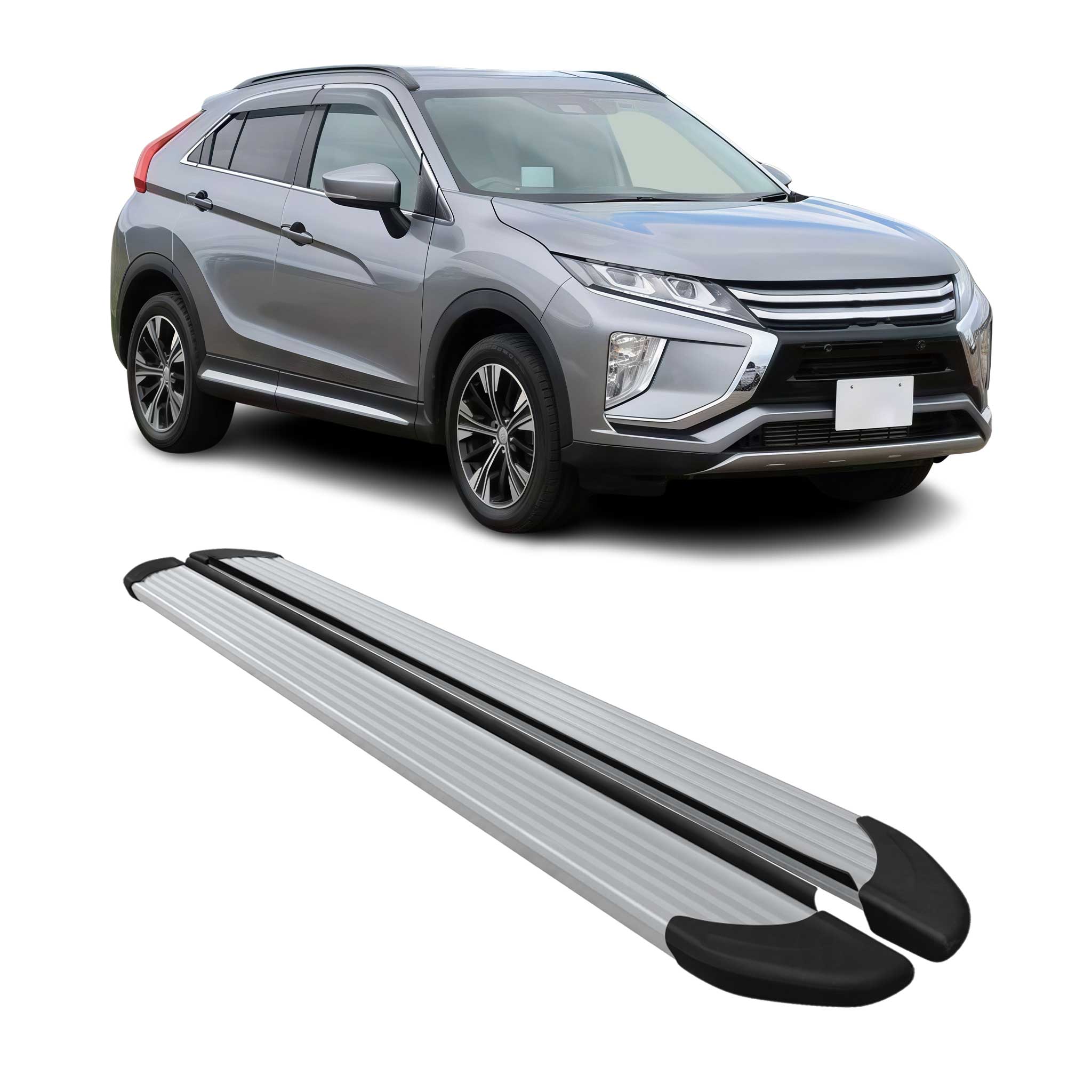 2018-2024 Mitsubishi Eclipse Cross Running Boards Side Steps Silver