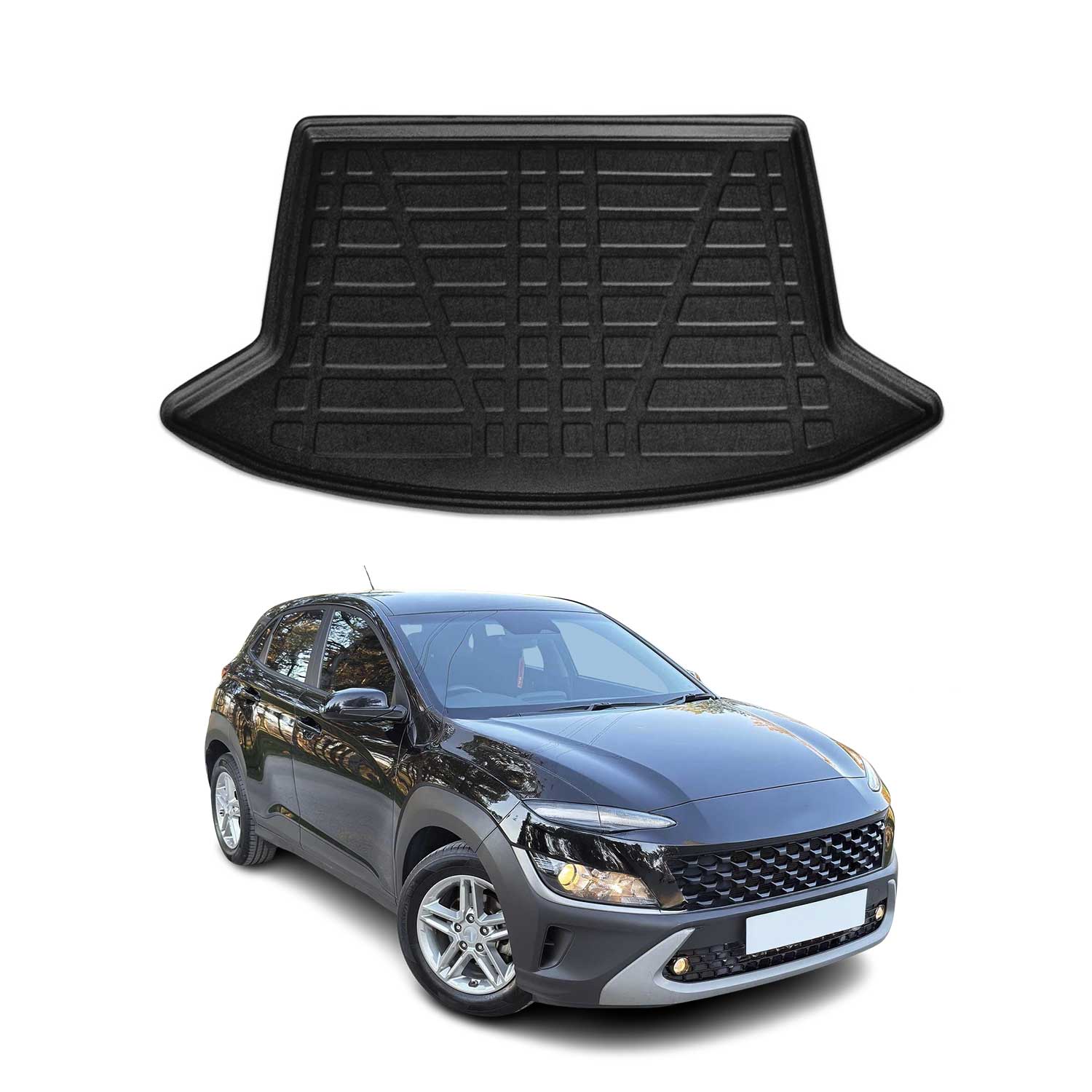 2018-2023 Hyundai Kona Cargo Liner Trunk Mat All Weather Black