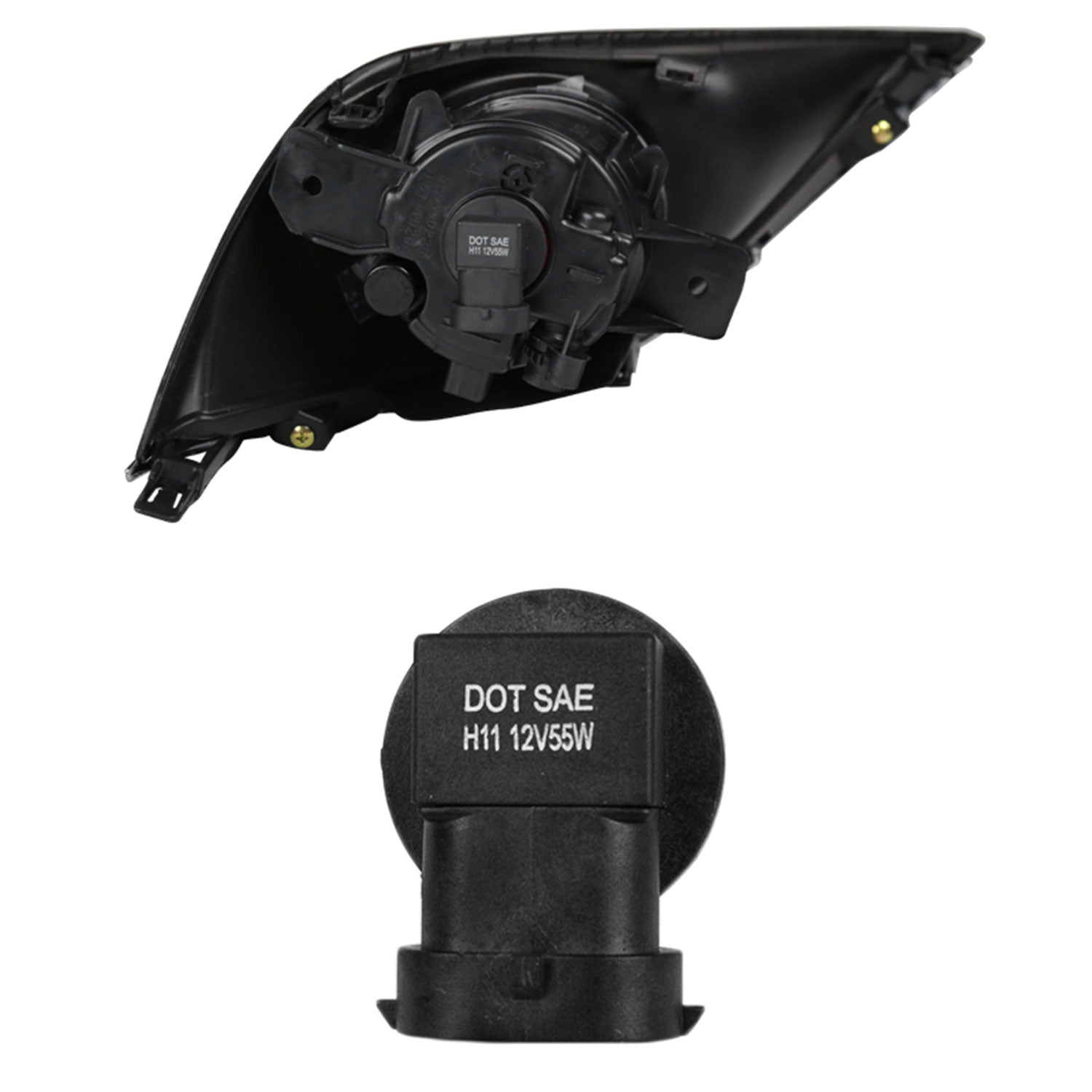 2015-2017 Nissan Versa Sedan H11 Fog Lights Kit Chrome Housing/Clear Lens