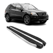 2005-2011 Mercedes M Class W164 Running Boards Side Steps Silver & Black