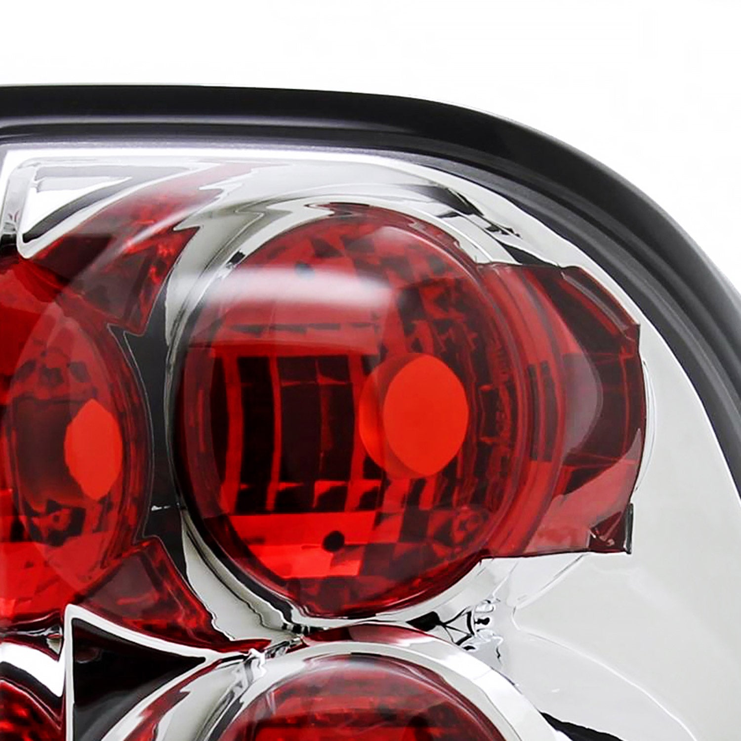 2002-2009 Chevrolet Trailblazer Tail Lights Chrome Housing/Clear Lens