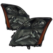 2007-2009 Nissan Sentra Factory Headlights w/Amber Reflector Chrome/Smoke