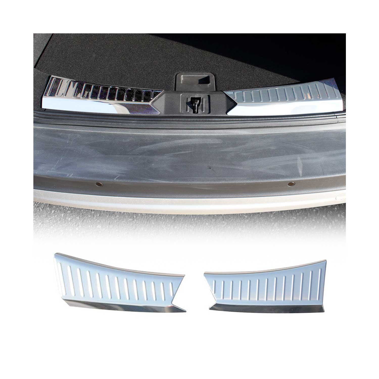 2013-2016 Ford Escape Trunk Sill Cover Bumper Guard Protector S. Steel 2Pcs