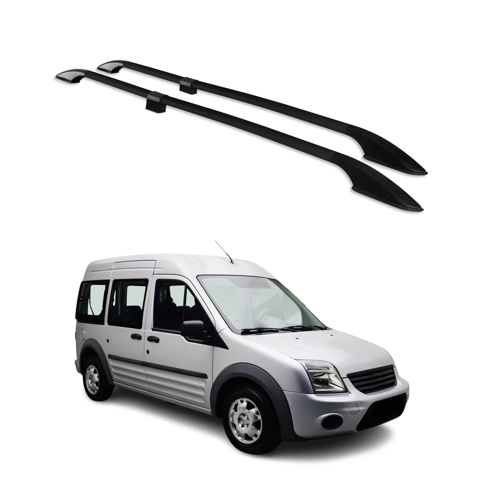 2010-2013 Ford Transit Connect L2 Long Roof Rack Rails Side Rails Black