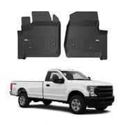 2017-2022 Ford F-250 F-350 F-450 F-550 Super Duty Regular Cab Premium Floor Mats Liners Full Set All Weather Heavy Duty