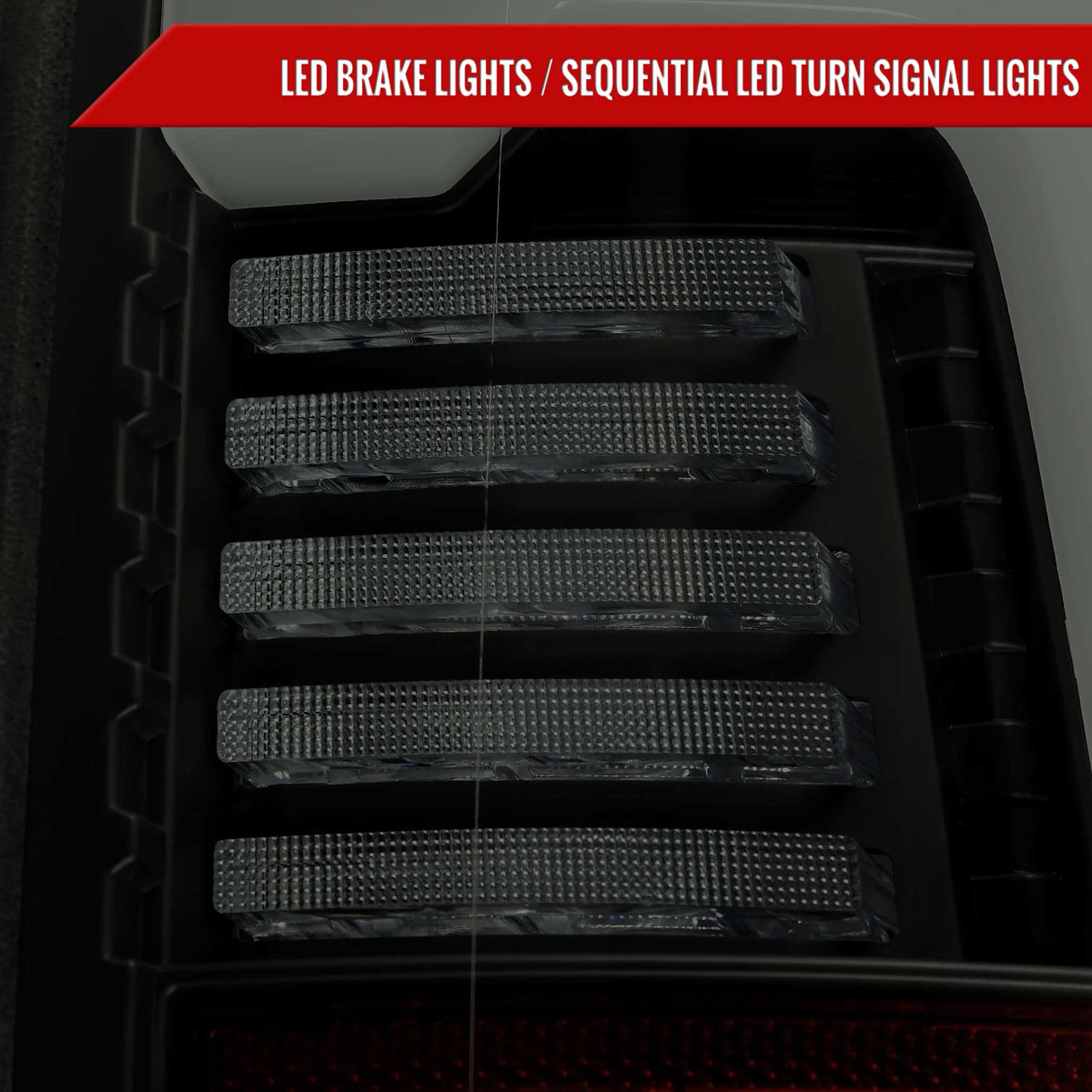 For Dodge RAM 2500/3500 2019-2024 LED Sequential Signal Tail Lights Glossy Black Housing Dark Smoked Lens