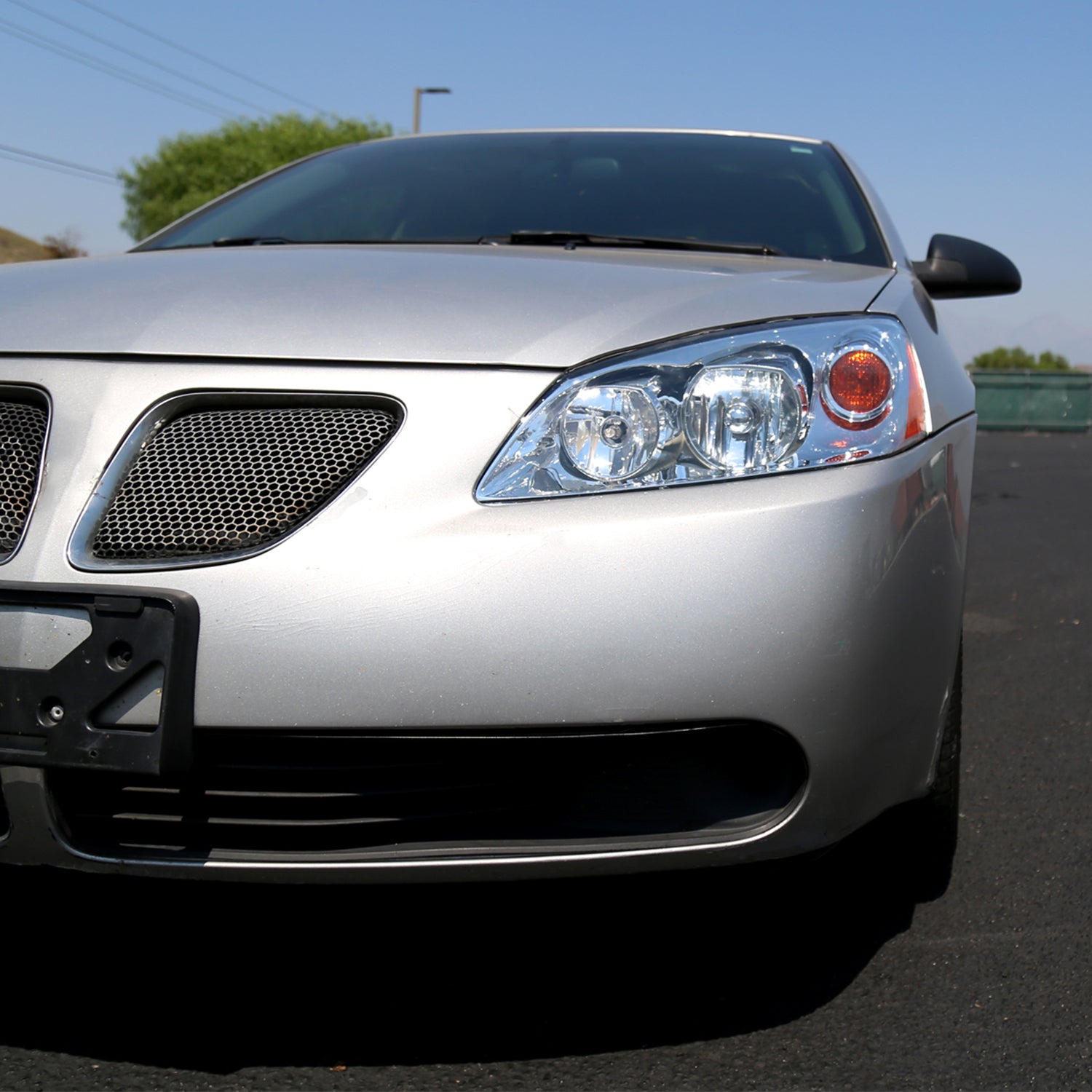 2005-2010 Pontiac G6 Factory Style Headlights w/ Amber Reflectors Chrome/Clear