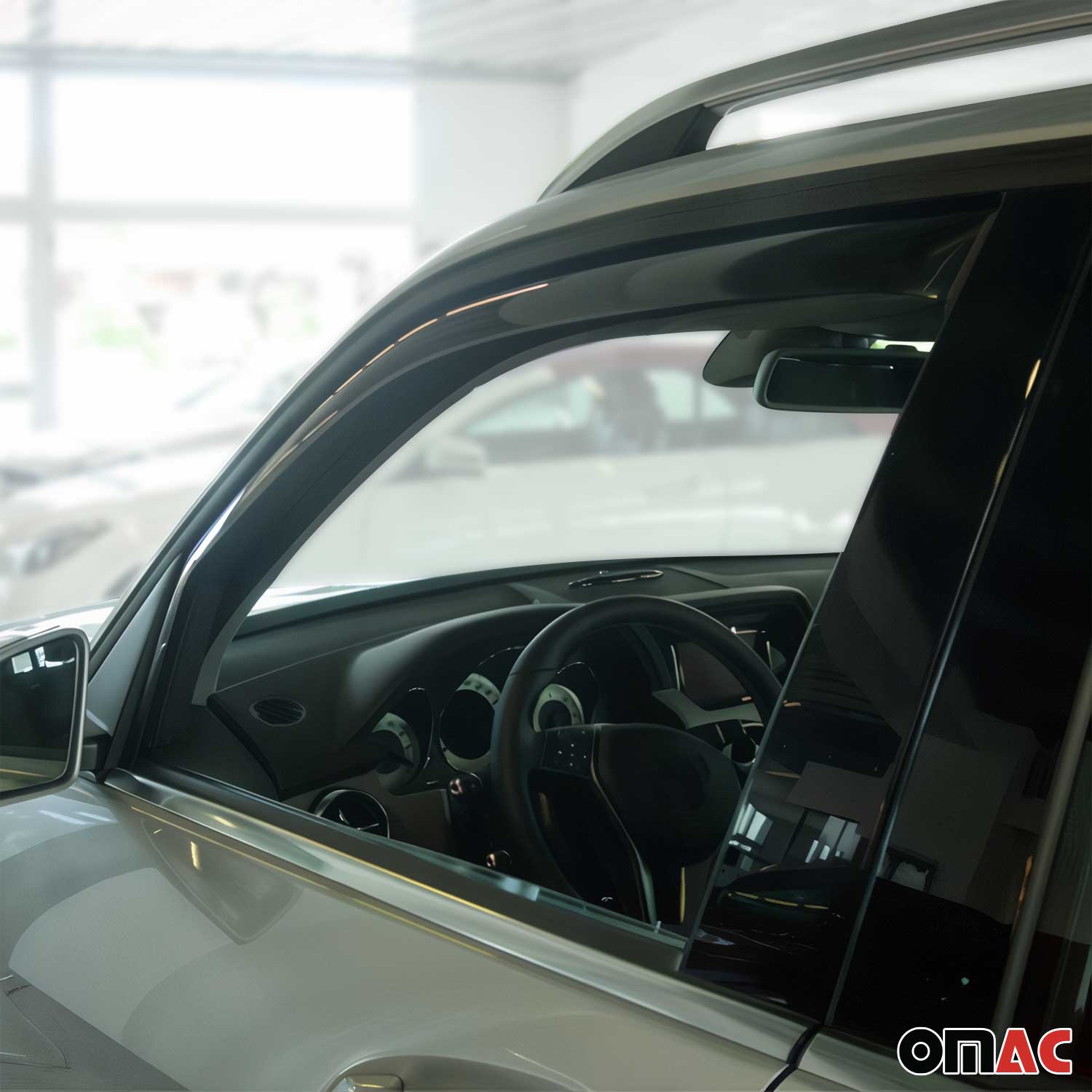 2009-2015 Mercedes GLK Class X204 Window Visor Vent Rain Deflector 2Pcs Smoke