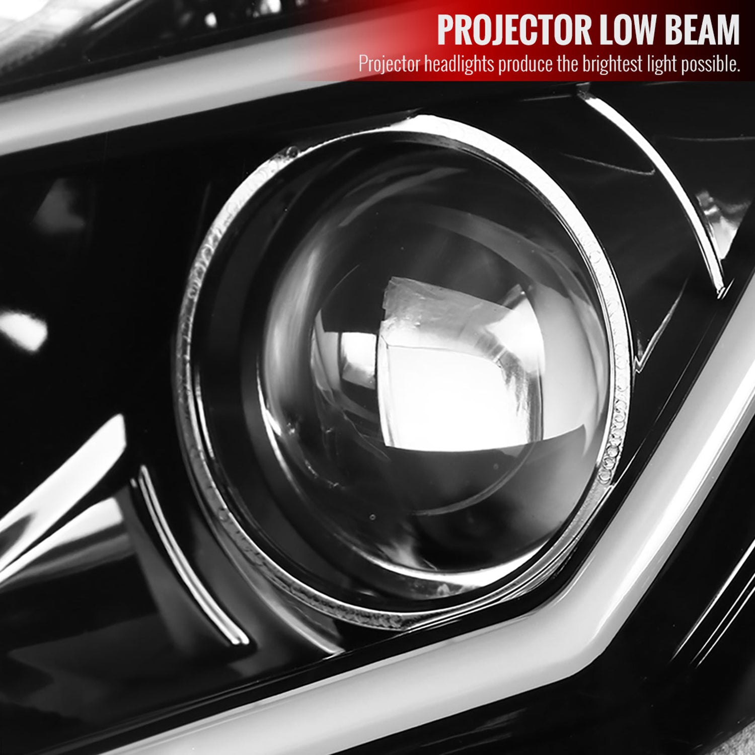 2001-2007 Mercedes W203 C Class Sedan LED Bar Headlights Signal Glossy Black