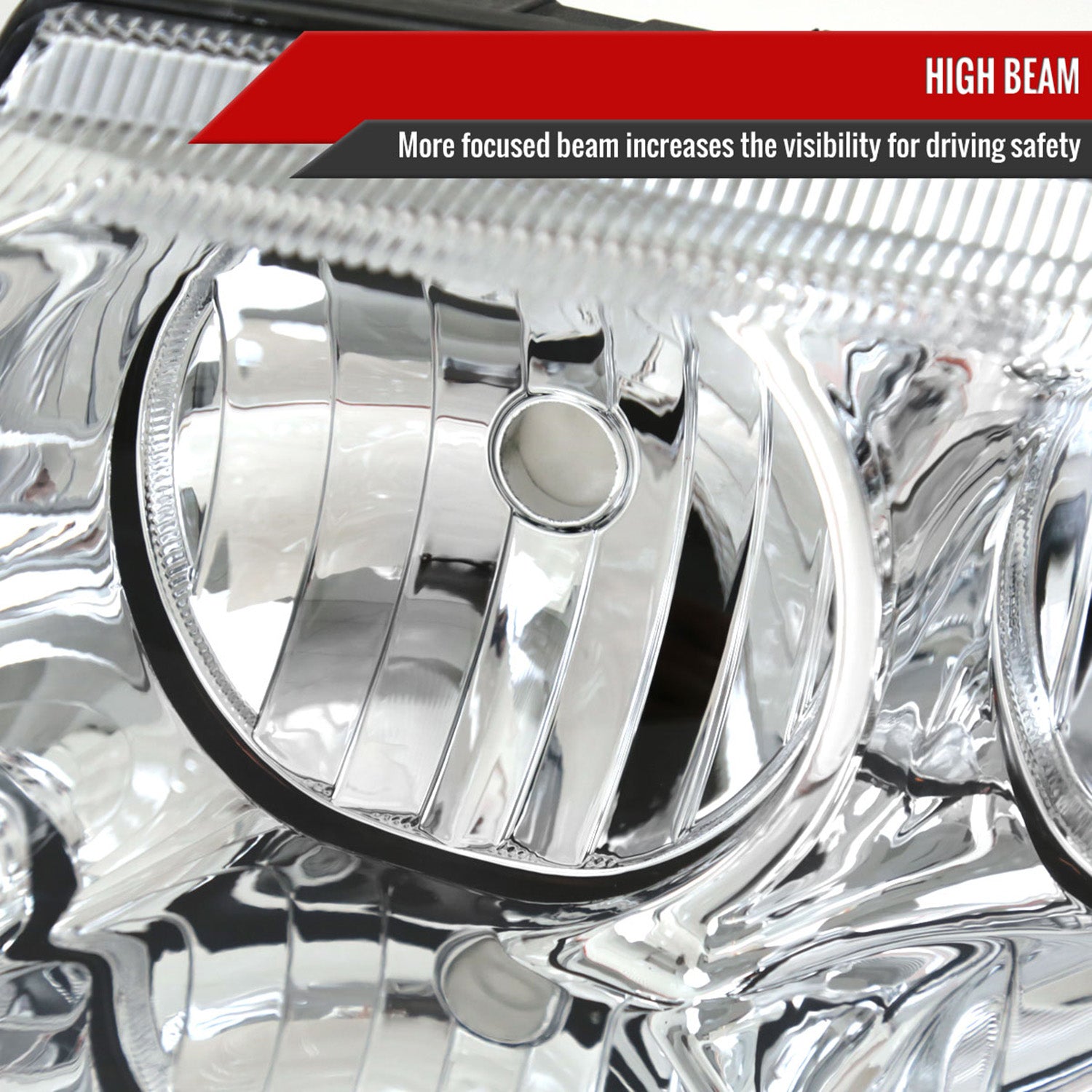 1999-2004 Jeep Grand Cherokee Factory Style Headlights Chrome/Clear Lens