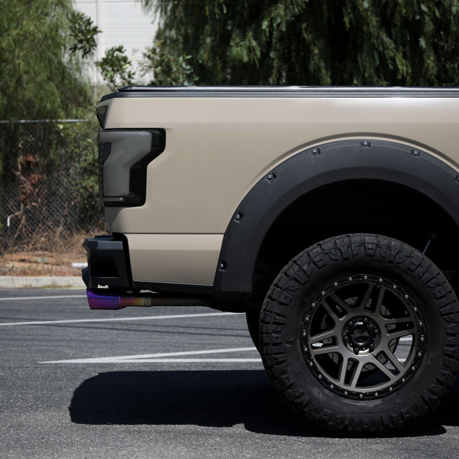 2015-2017 Ford F-150 Turn Signal Animated White LED Bar Tail Light Black/Smoke