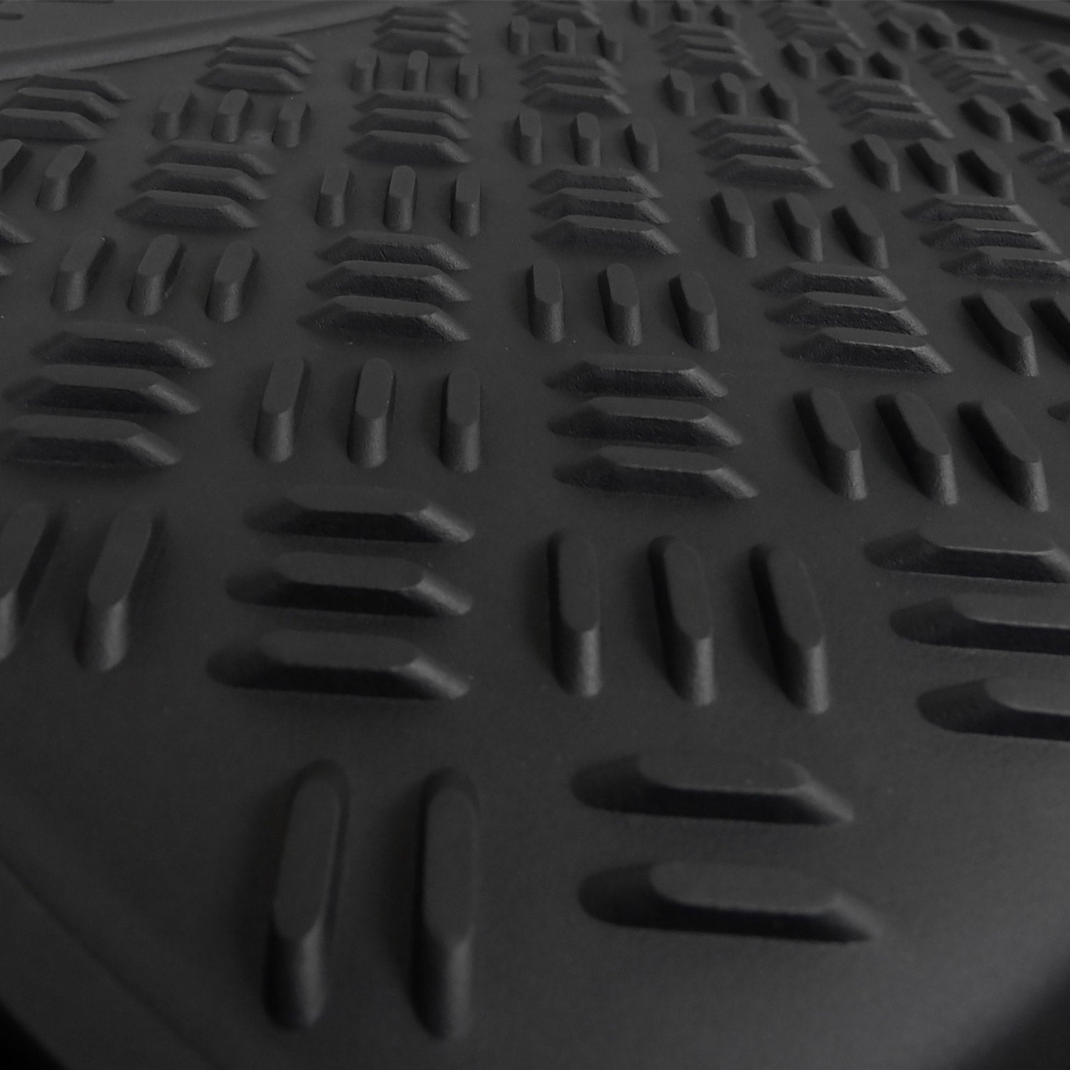 Universal fit Rubber Car Floor Mats Trunk Cargo Liner All Weather 4Pcs Black