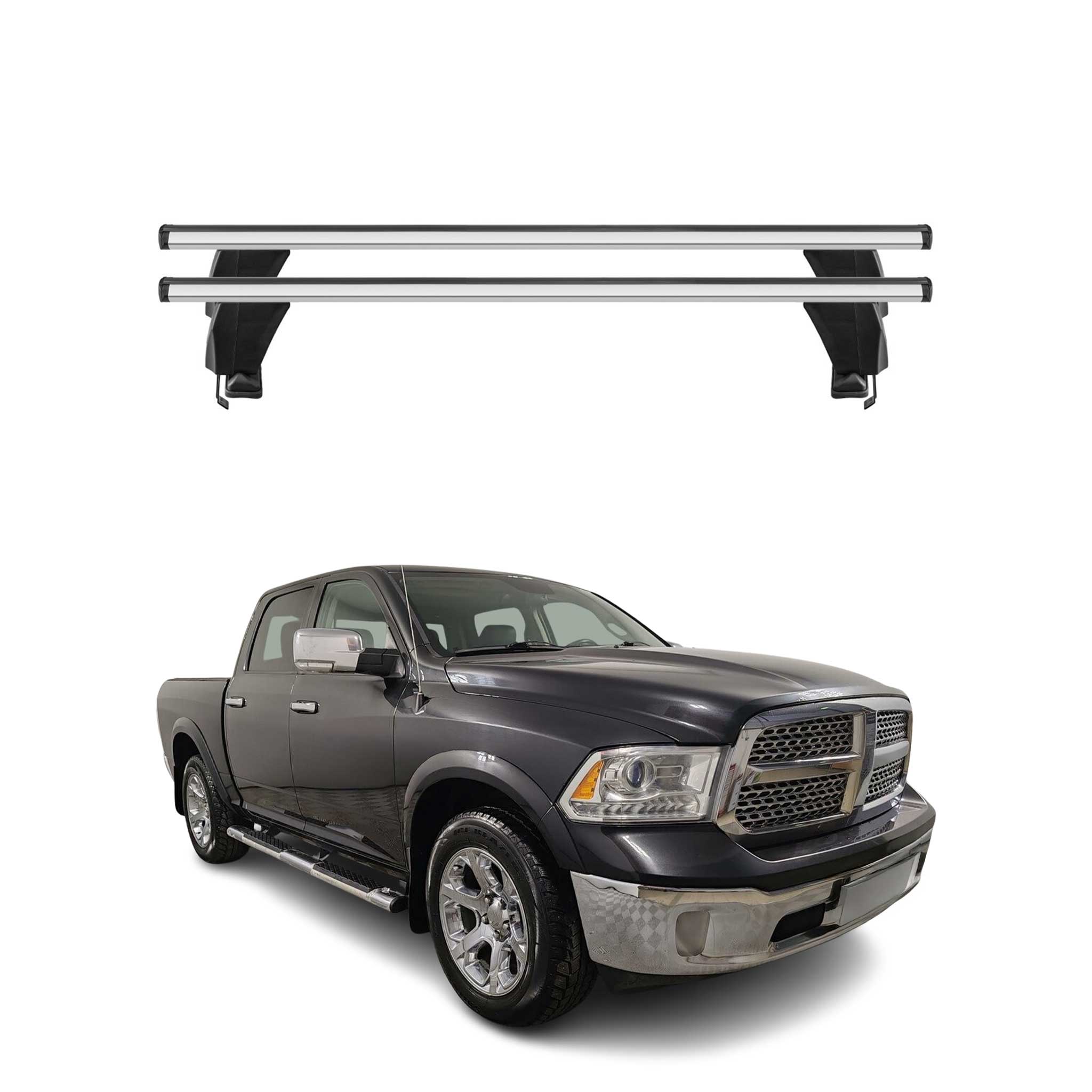 2009-2018 RAM 1500 4 Roof Rack Cross Bars Silver