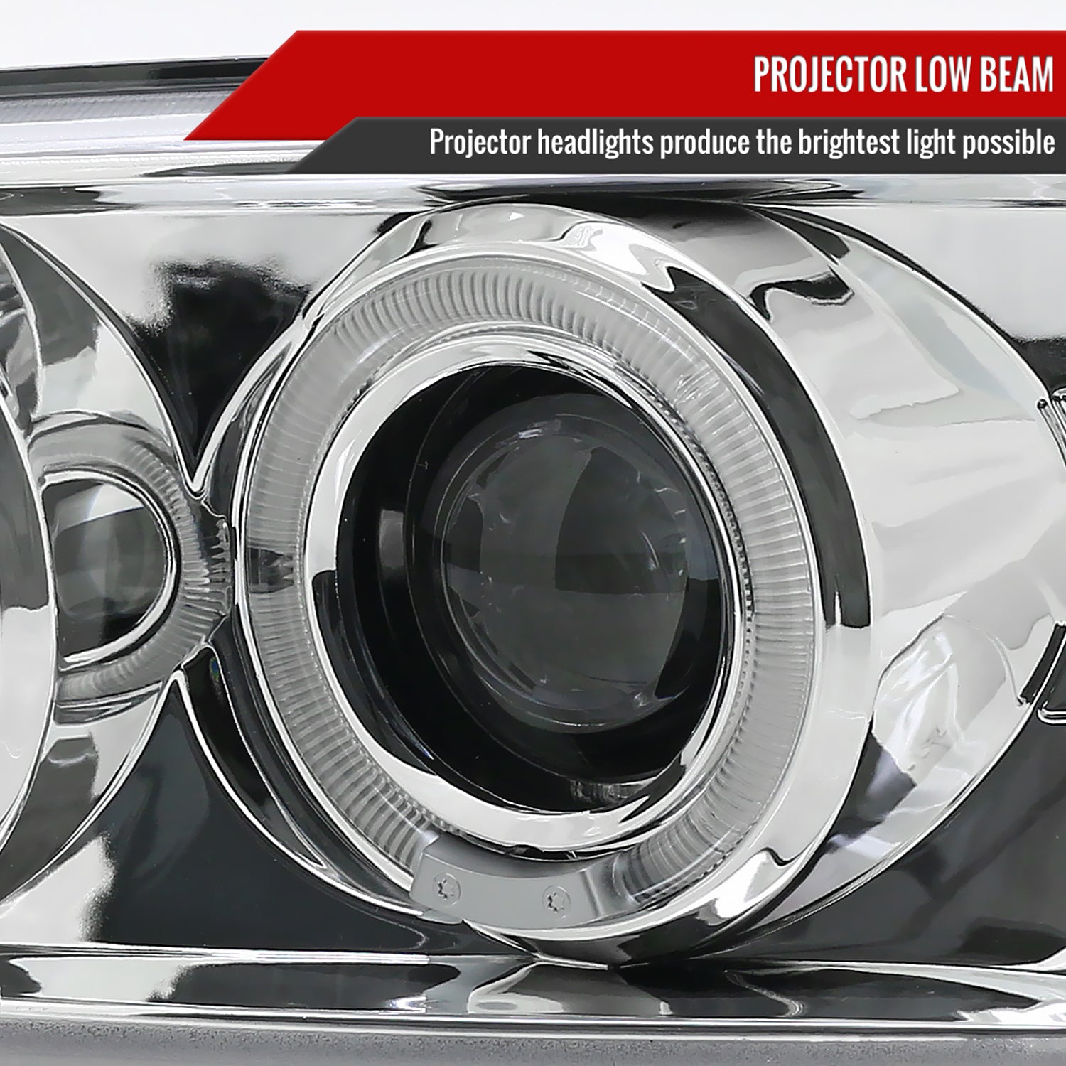 1999-2006 GMC Sierra/Yukon XL/SLT Dual Halo Headlights&Bumper Lights Chrome