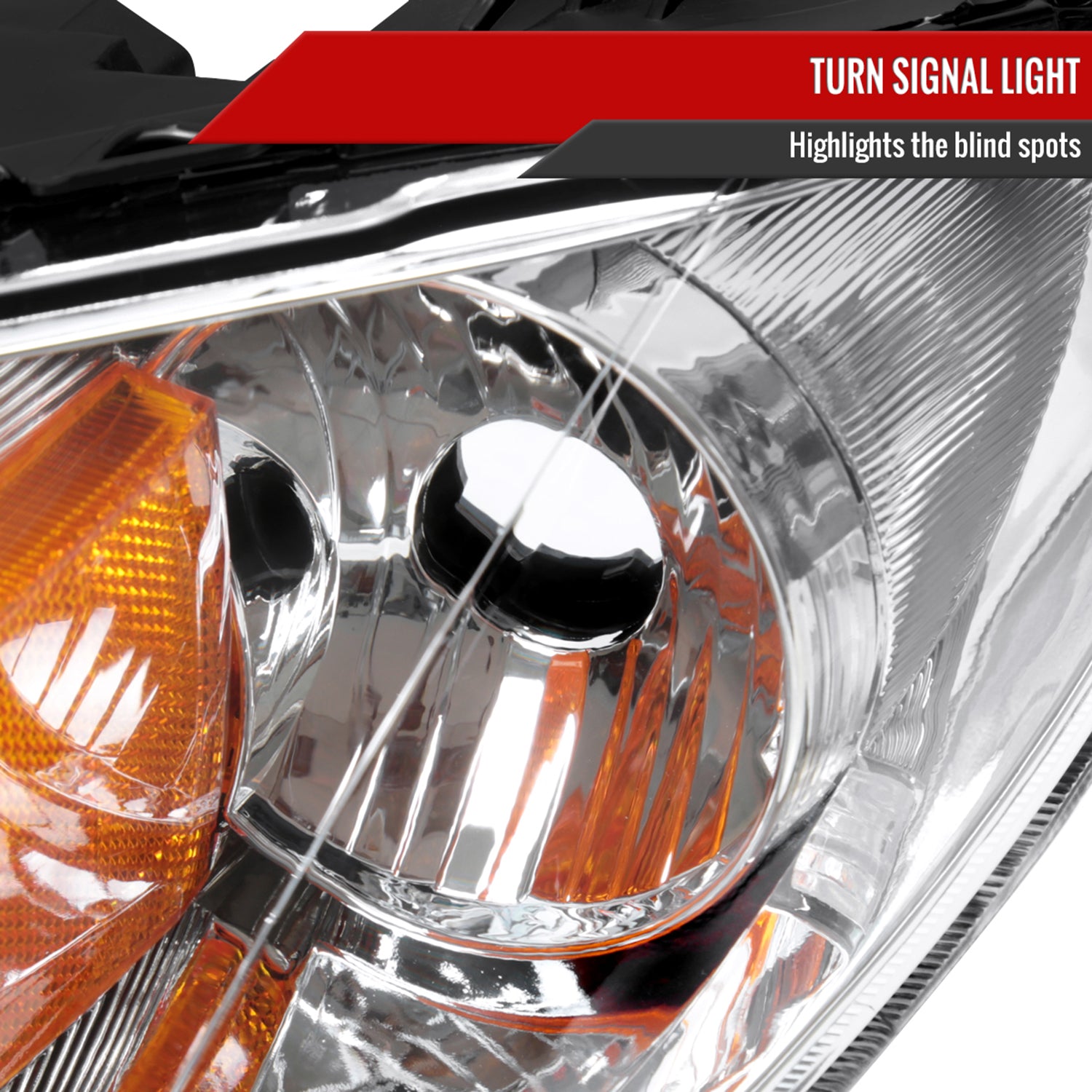 2004-2009 Mazda 3 Sedan Projector Style Headlights Chrome Housing/Clear Lens