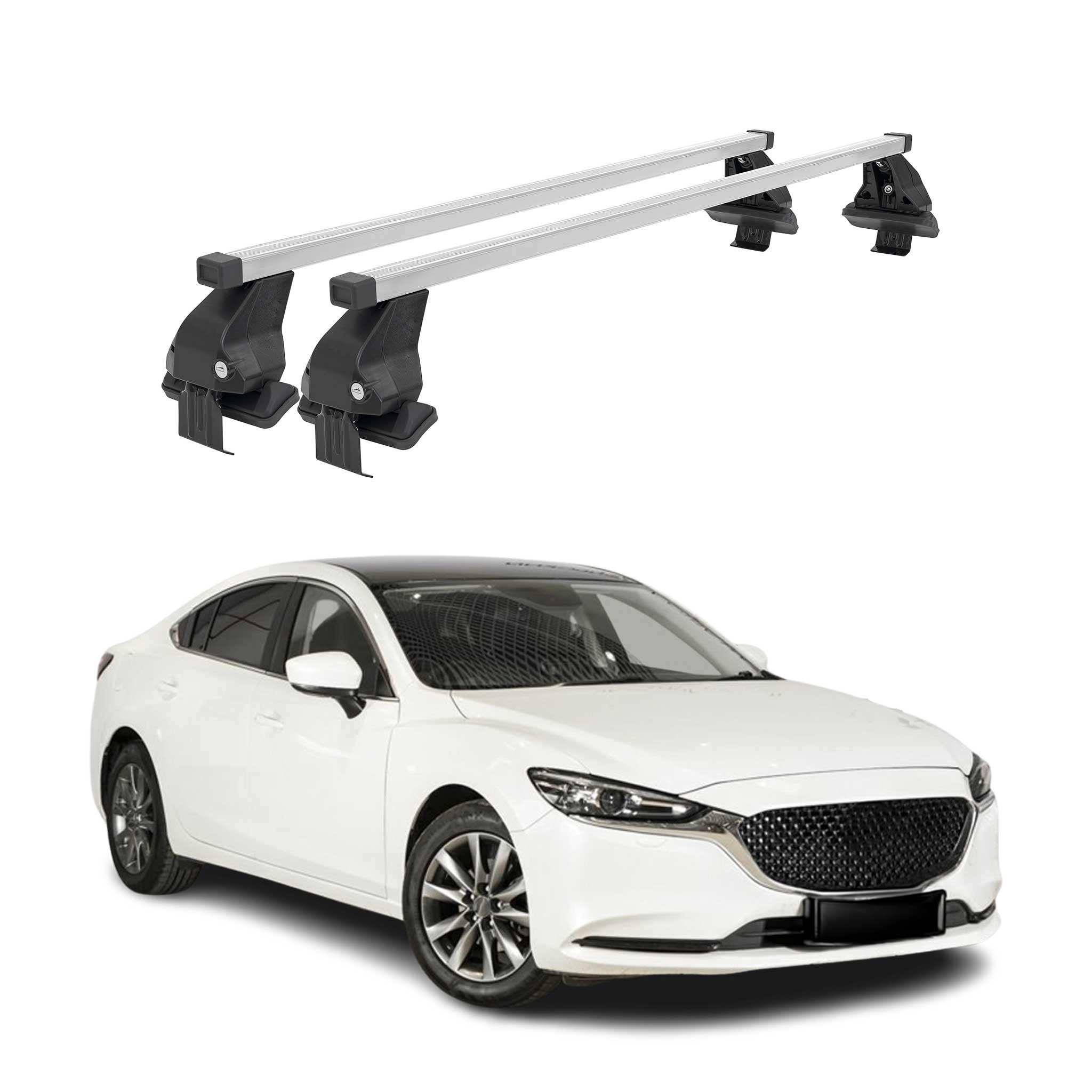 2018-2021 Mazda 6 Roof Rack Cross Bars Silver