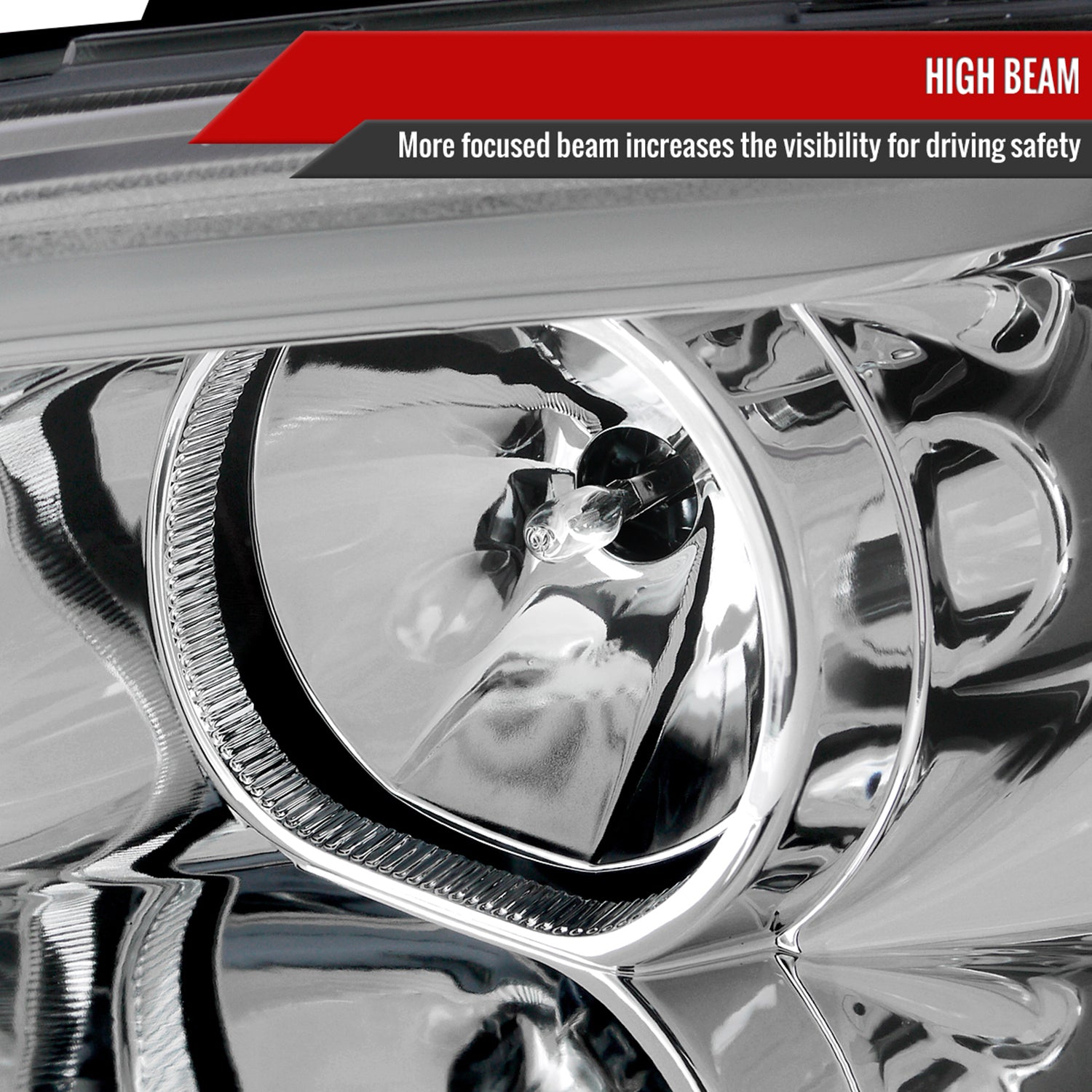 2008-2009 Pontiac G8 LED Bar Projector Headlights Chrome Housing/Clear Lens