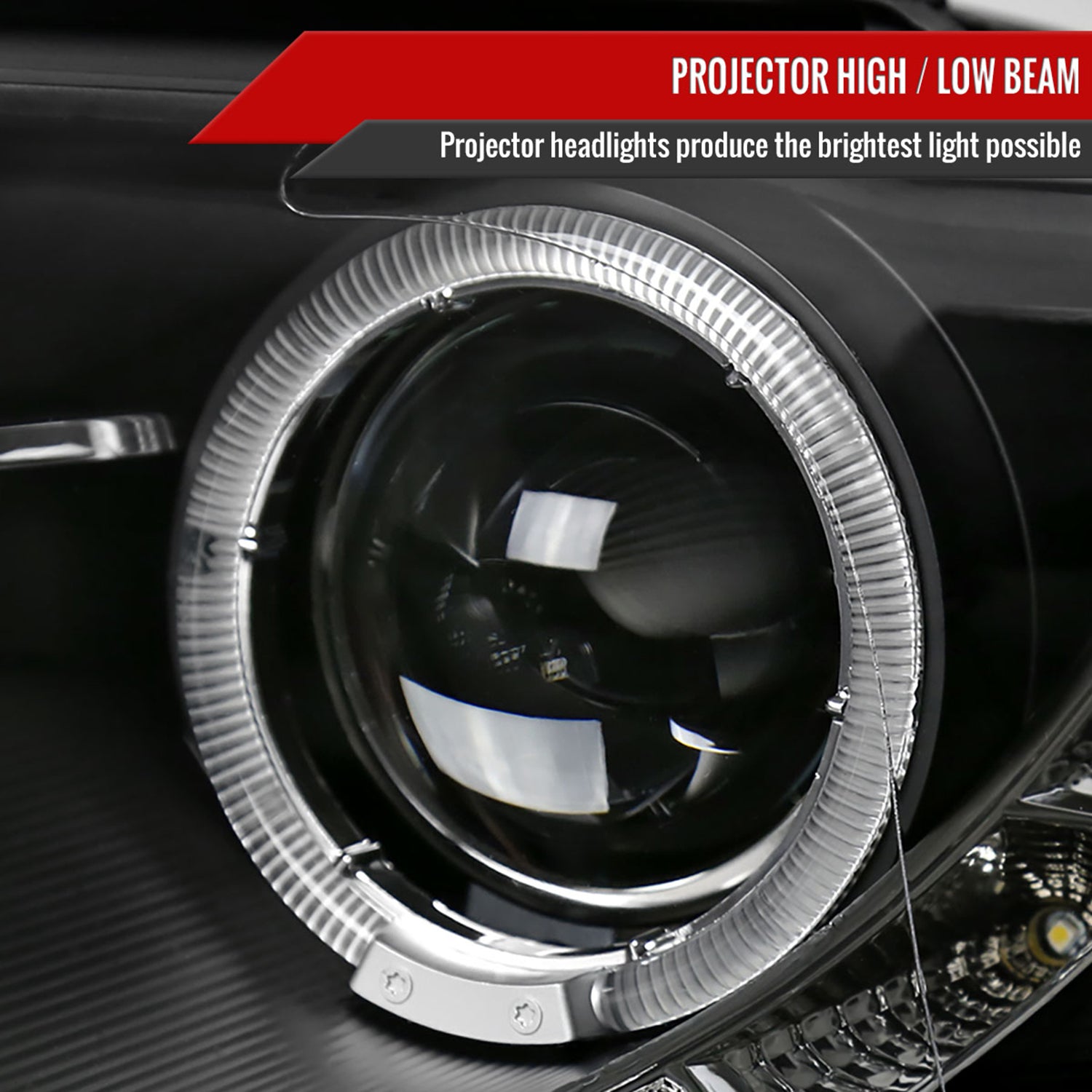 2006-2010 VW Passat Halo Projector Headlights R8 LED Light Strip Matt Black