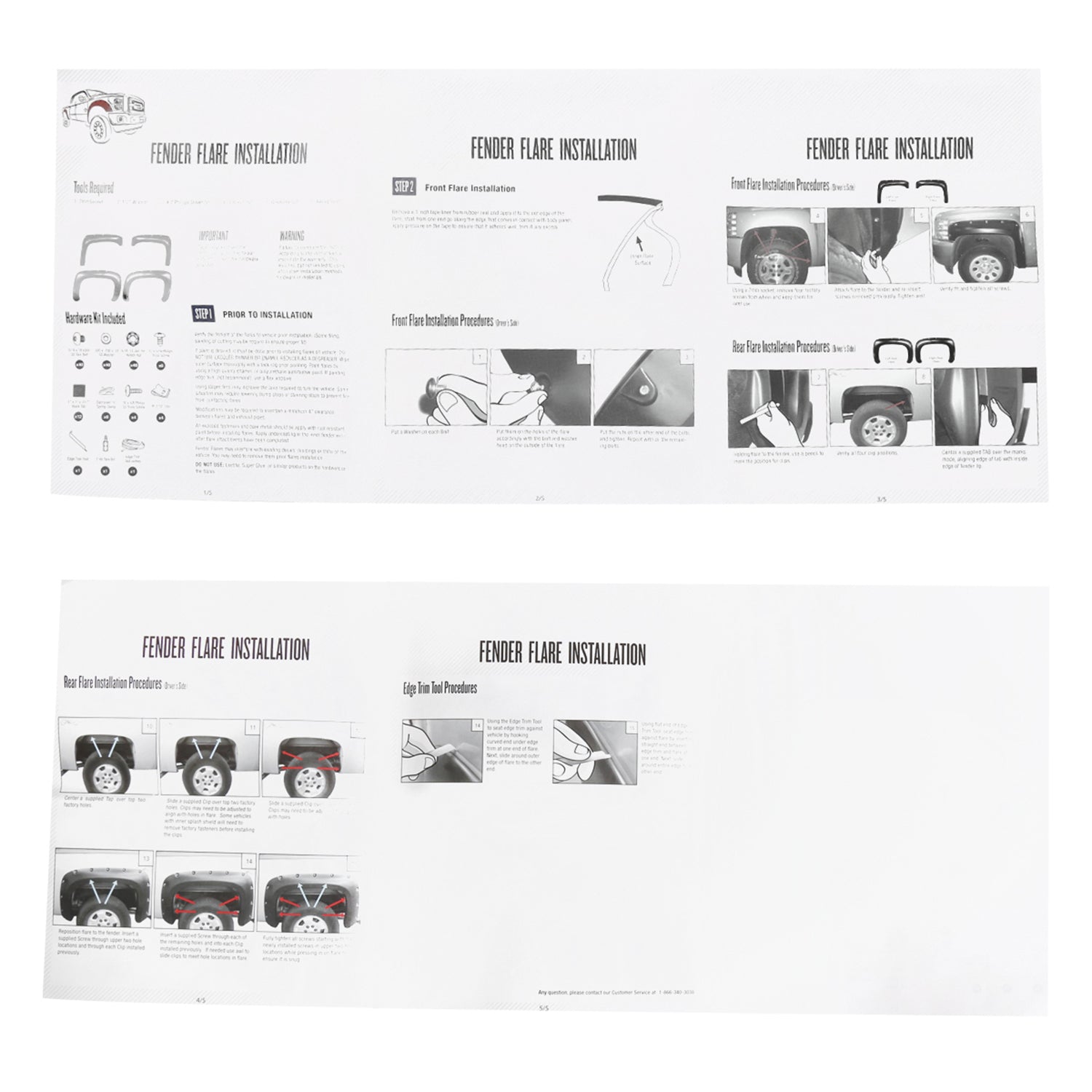 2007-2013 Chevy Silverado 1500/2500HD/3500HD Fleetside Fender Flares