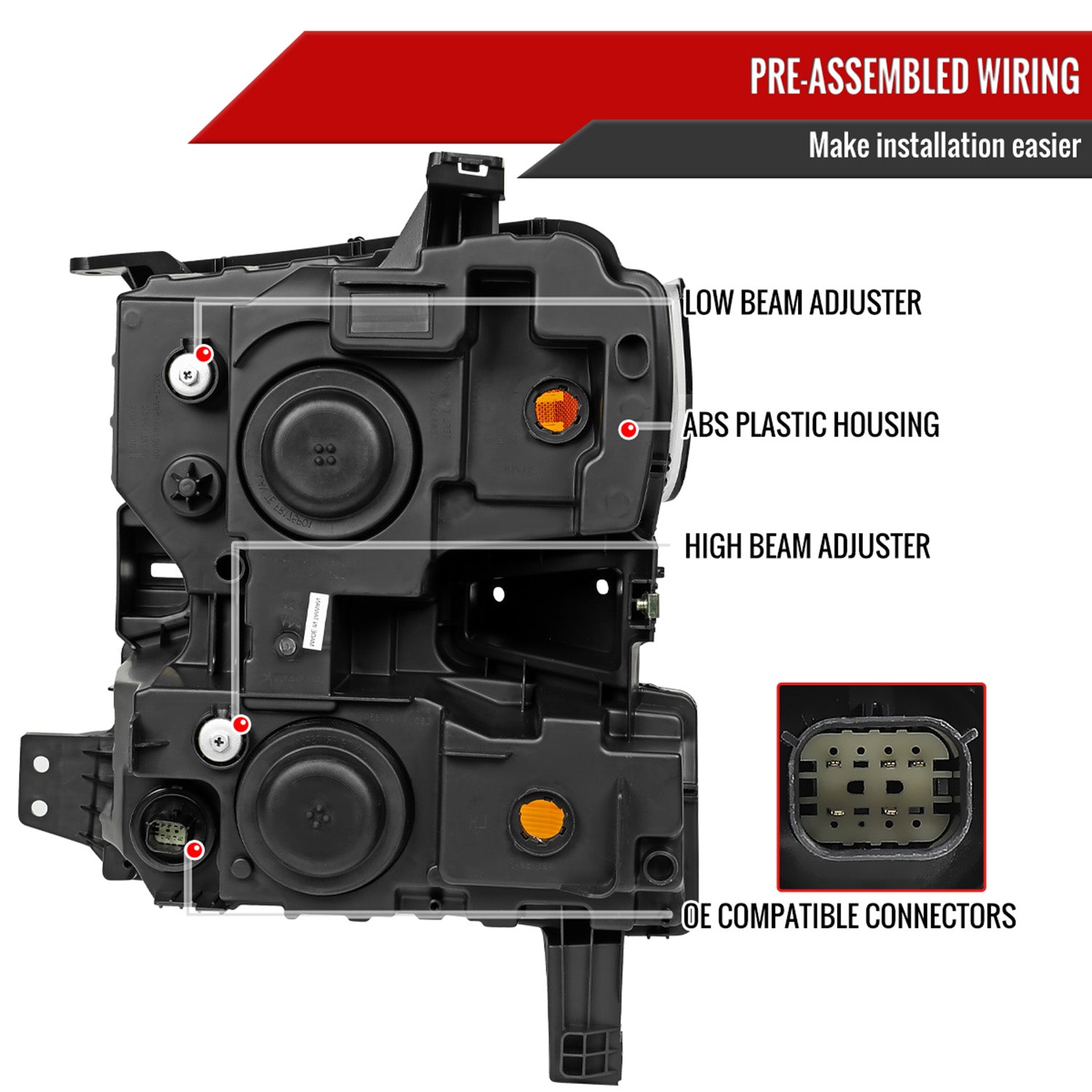 2019-2021 Chevy Silverado 1500 Passenger Side Factory Projector Headlight