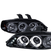 1992-1995 Honda Civic Dual Halo Projector Headlights Glossy Black/Smoke Lens