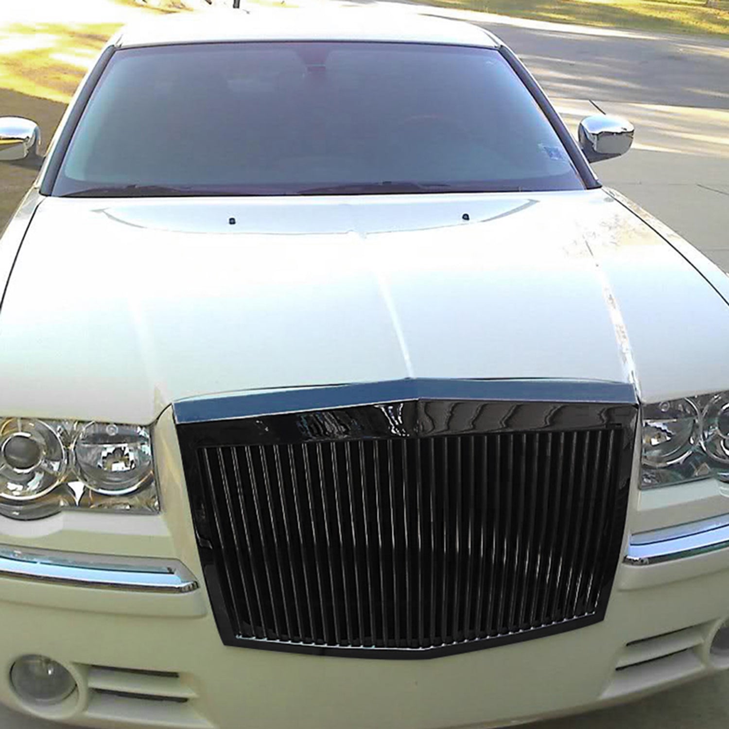 2005-2010 Chrysler 300/300C/Touring/Limited/SRT8 Black Vertical Hood Grille