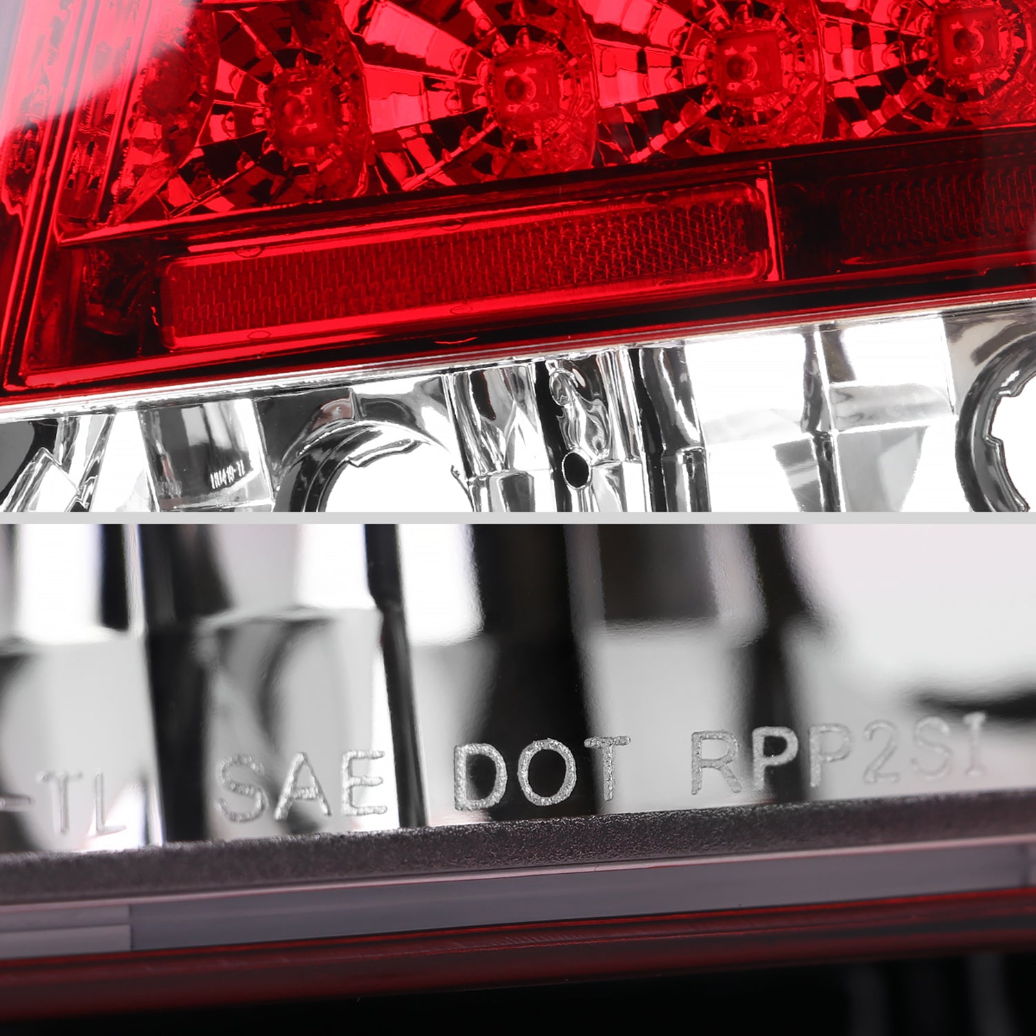 2001-2005 Lexus IS300 LED Tail Lights Chrome Housing/Red Clear Lens