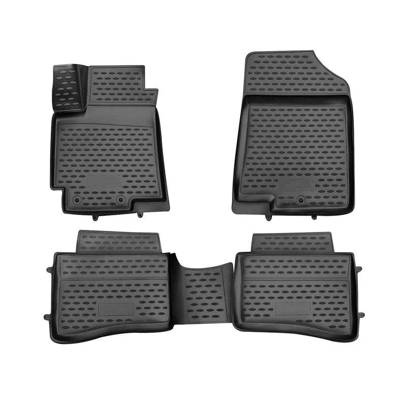 2012-2017 Kia Rio Floor Mats Liners Full Set All Weather Black