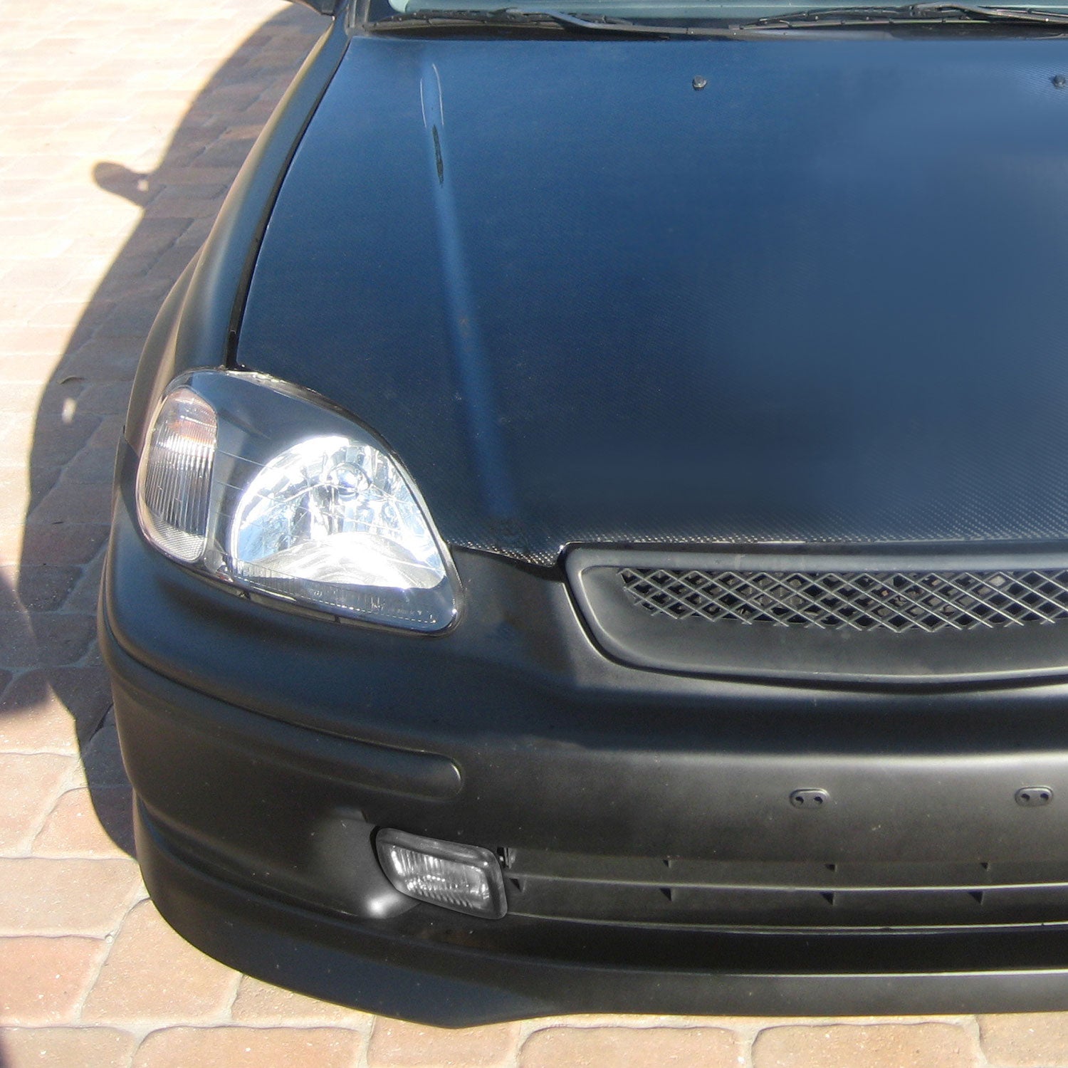 1996-1998 Honda Civic H3 Fog Lights Kit Chrome Housing/Clear Lens