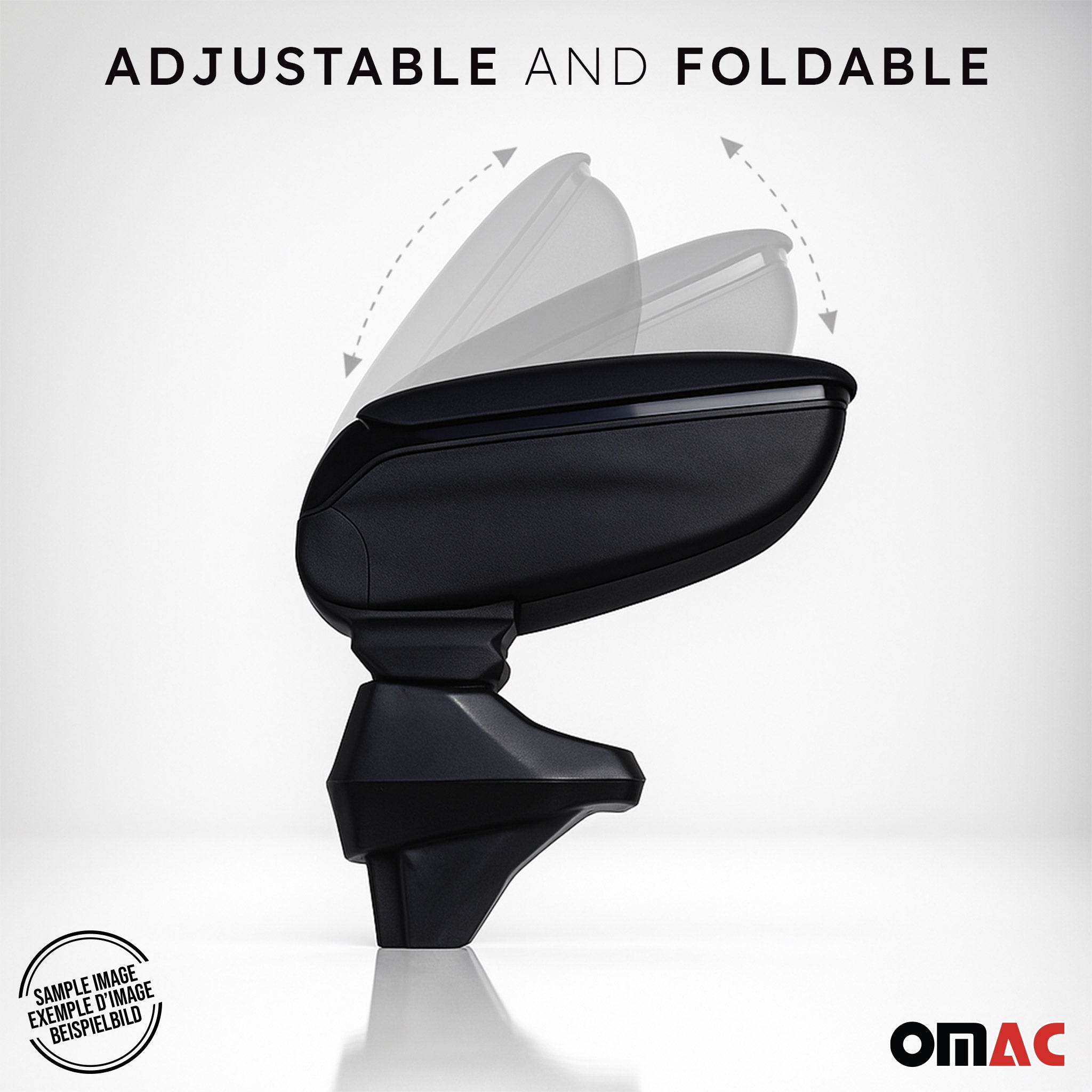 2007-2015 European Fiat 500 500C Center Console Armrest Black