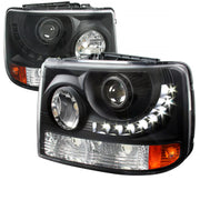 1999-2002 Chevy Silverado 1500 2500/Tahoe Suburban Headlights LED Light Black