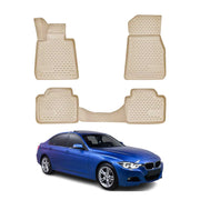 2012-2018 BMW 3 Series F30 Sedan & F31 Touring OMAC Floor Matss Liner Rubber TPE Beige 4Pcs