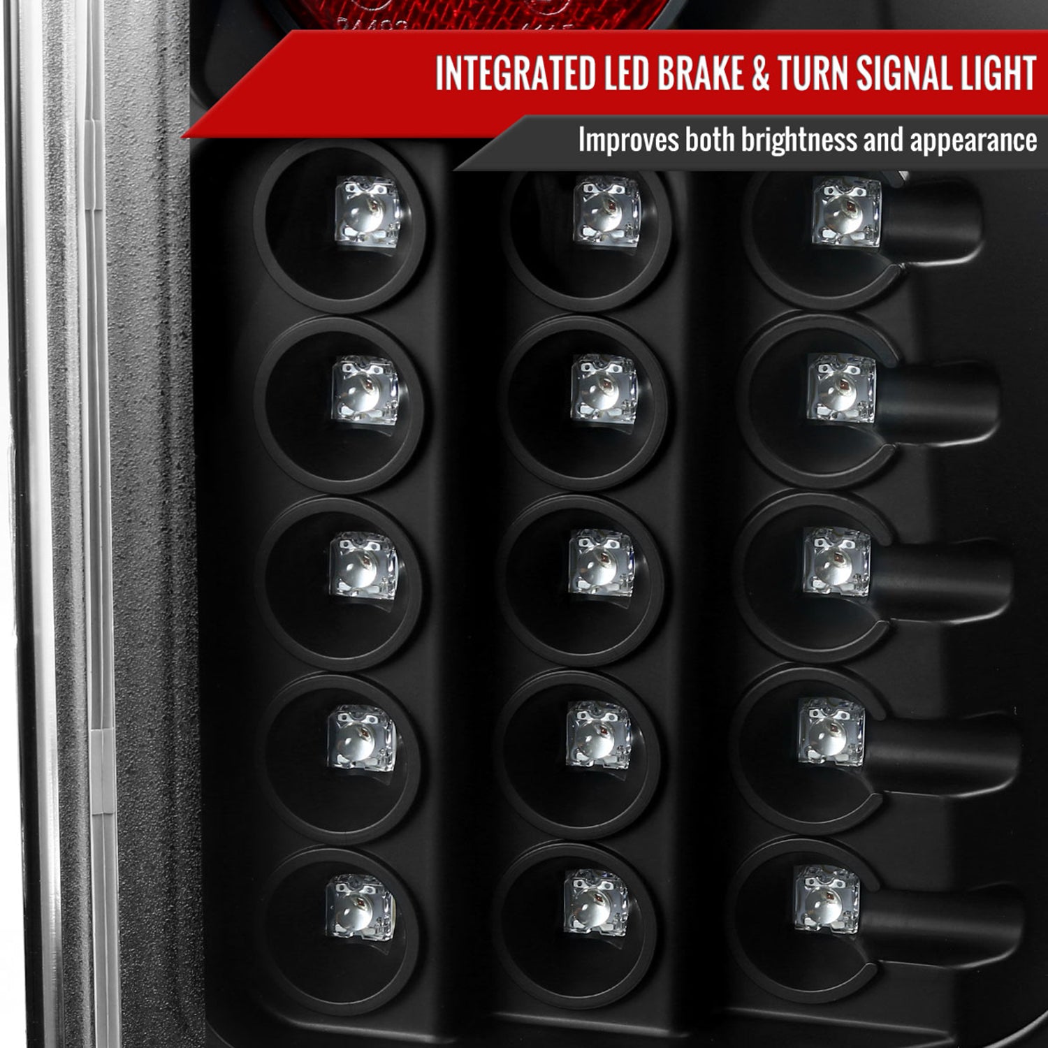 1997-2007 Ford F-150/F-250/350/450/550 Styleside V2 LED Tail Lights Matt Black