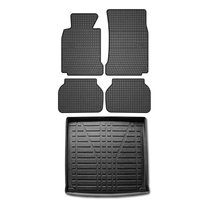 Floor Mats Cargo Liner Set for BMW 5 Series E39 Wagon 1997-2003 All-Weather TPE