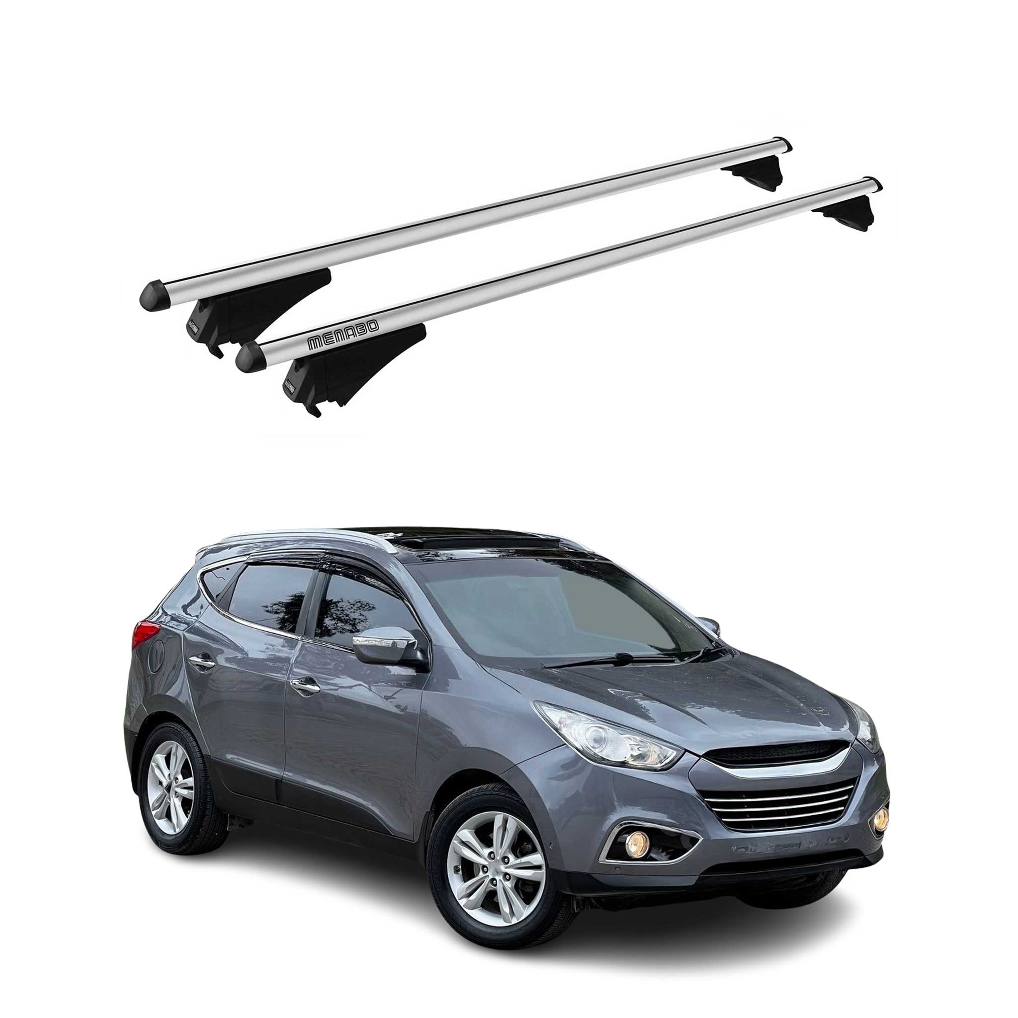 2010-2015 Hyundai Tucson Roof Rack Cross Bars Silver