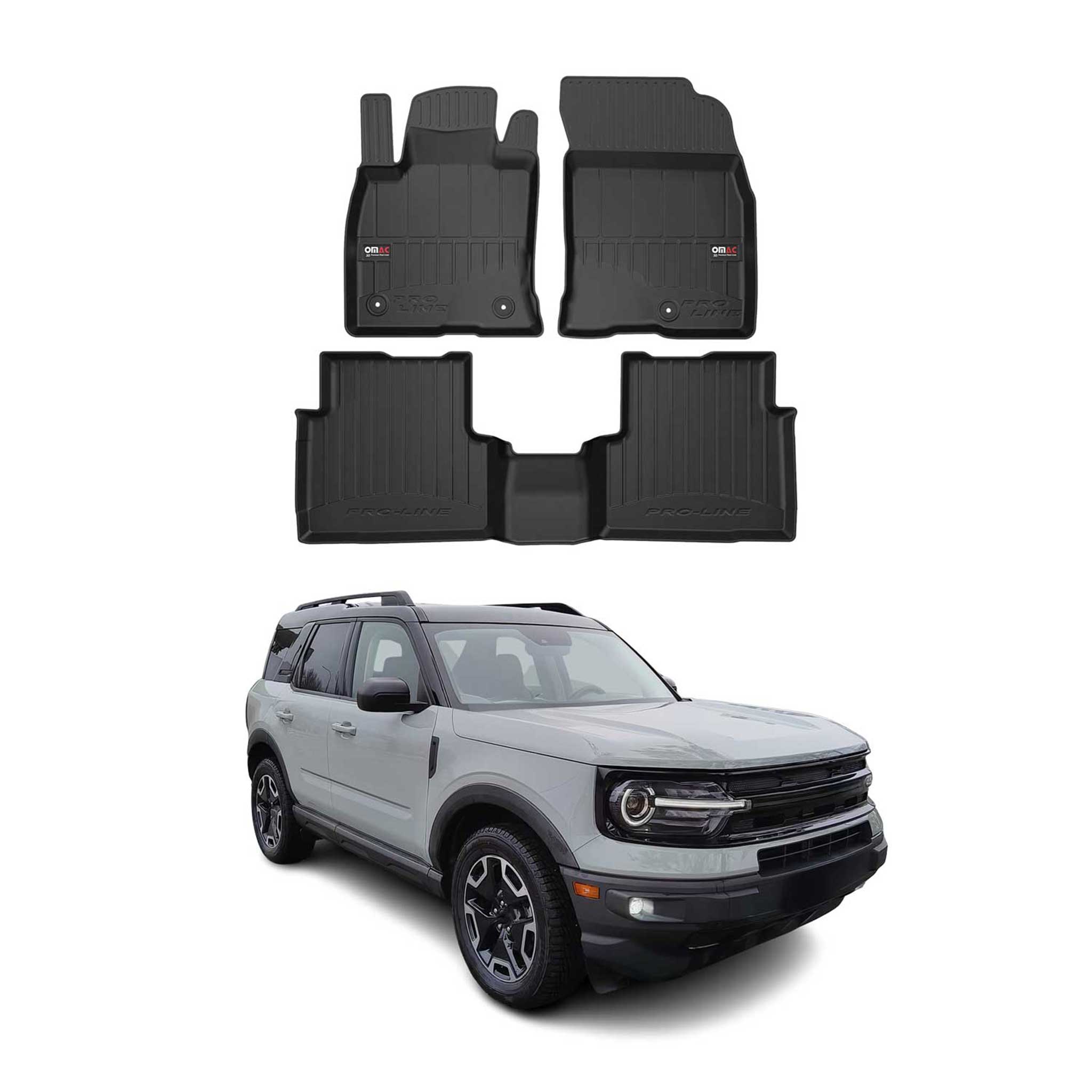 2021-2024 Ford Bronco Sport Premium Floor Mats Liners Full Set All Weather Heavy Duty