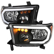 2007-2013 Toyota Tundra/08-2017 Sequoia LED Tube Factory Headlights Signal Black