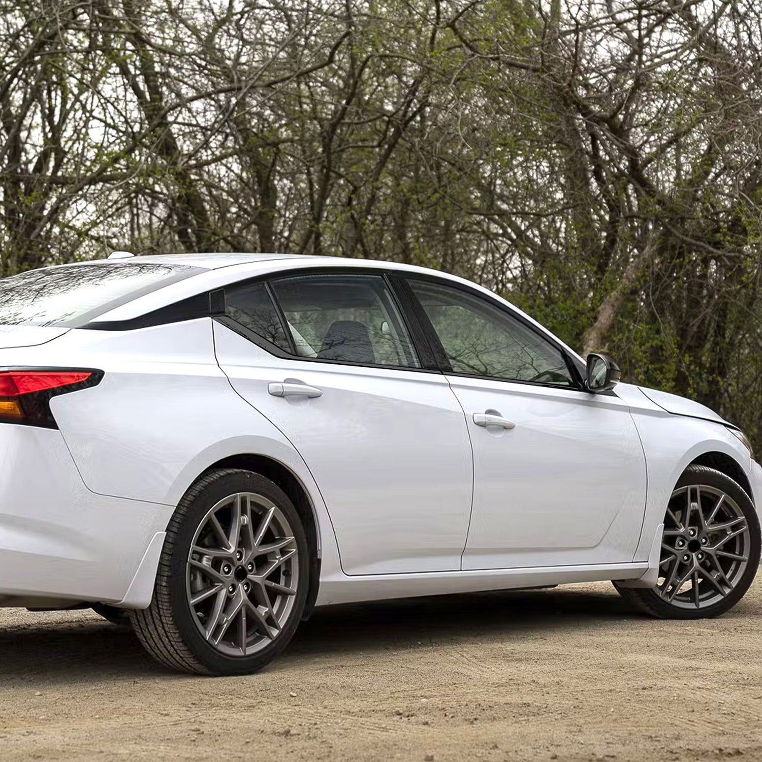 2019-2025 Nissan Altima Window Trim Set Gloss Black 6Pcs ABS Plastic