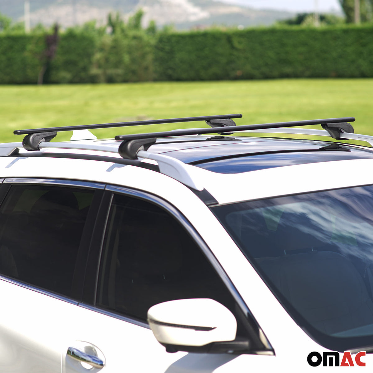 Roof Rack Cross Bars Durable for Volkswagen Golf Hatchback 1999-2006 Black 2Pcs