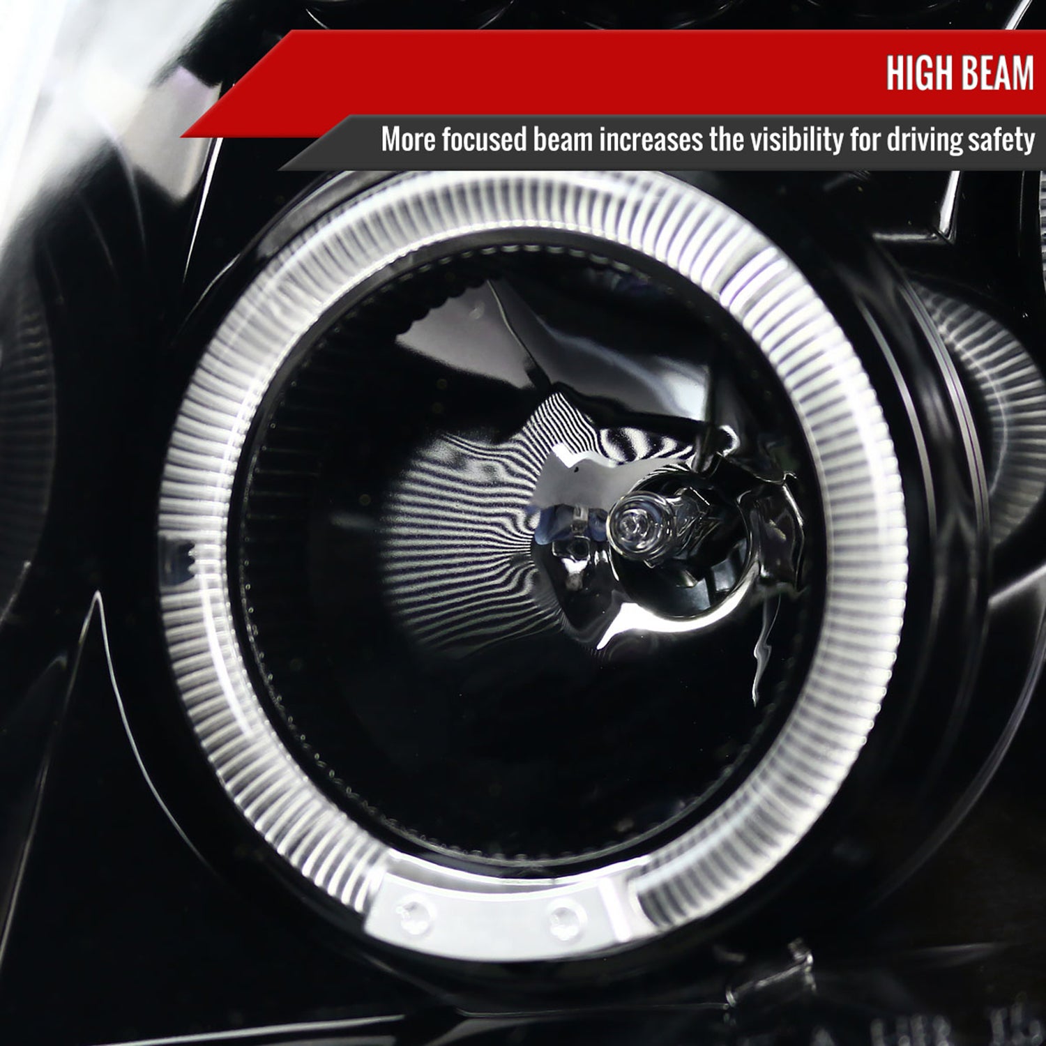 2005-2007 Nissan Pathfinder/ 05-2008 Frontier Dual Halo Headlights Jet Black