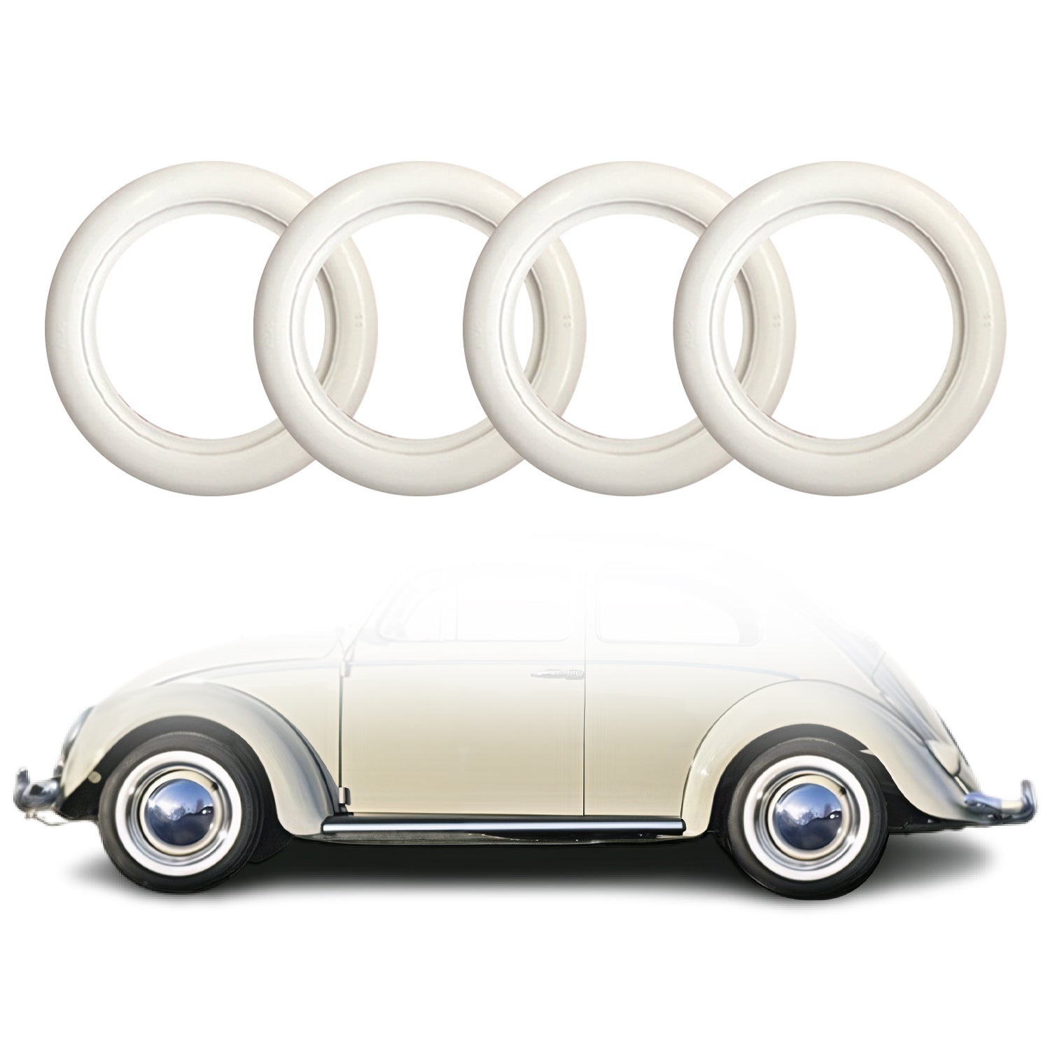 Nissan Altima 16" Tire Wall Portawall Rims Sidewall Rubber Ring Set White 4x