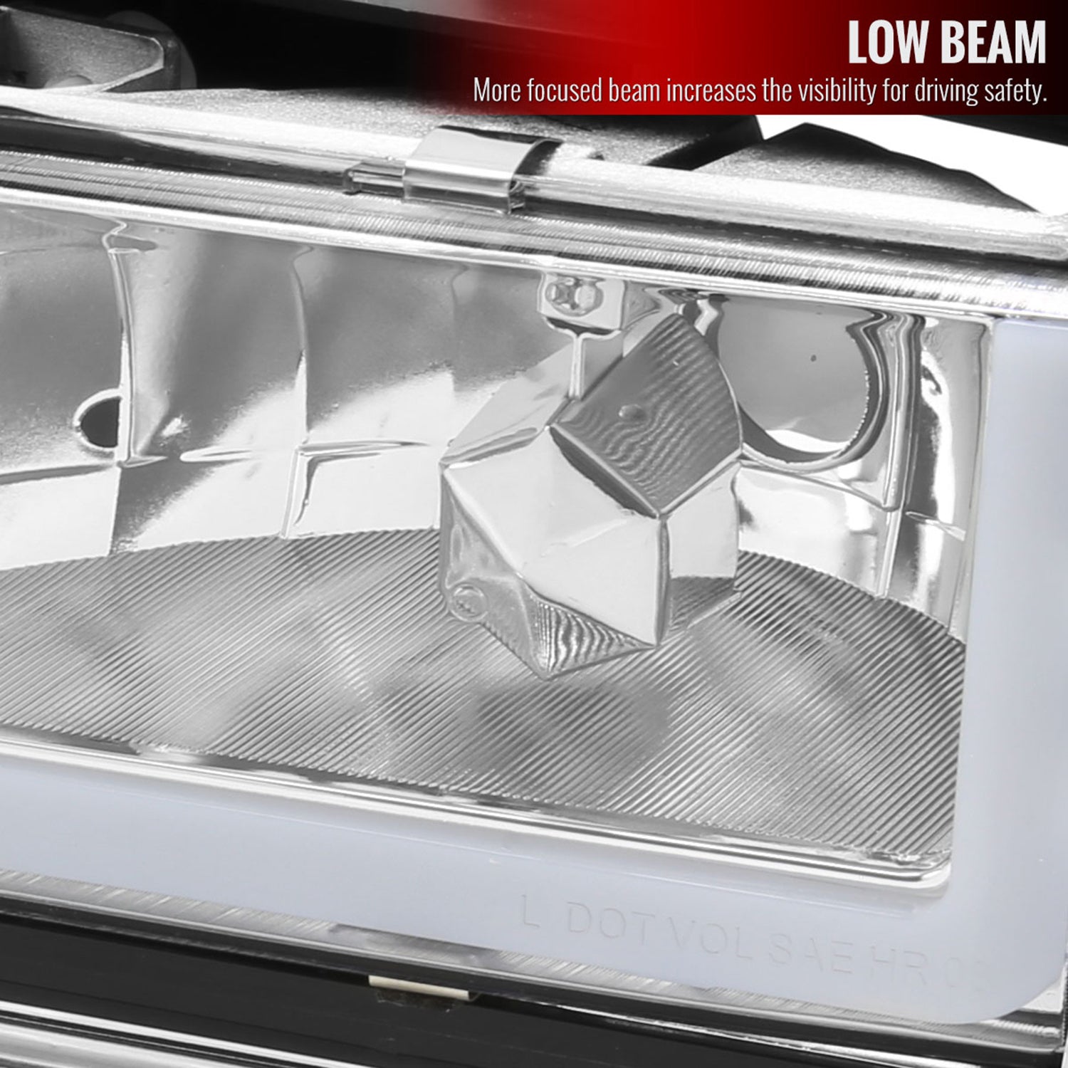 1994-1998 Chevy Silverado/Tahoe/Suburban/C10 Headlights LED Lights Chrome