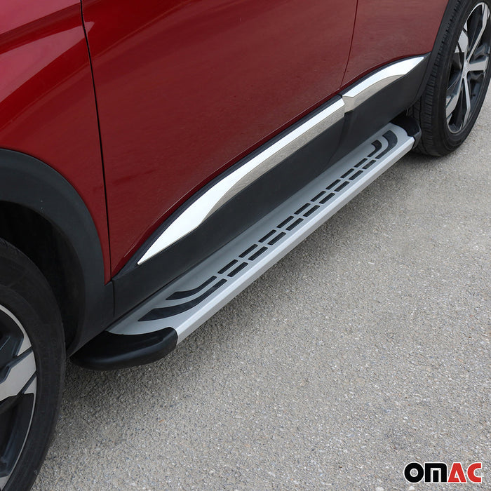 Side Step Running Boards Nerf Bars for RAM ProMaster City 2015-2022 Silver 2x