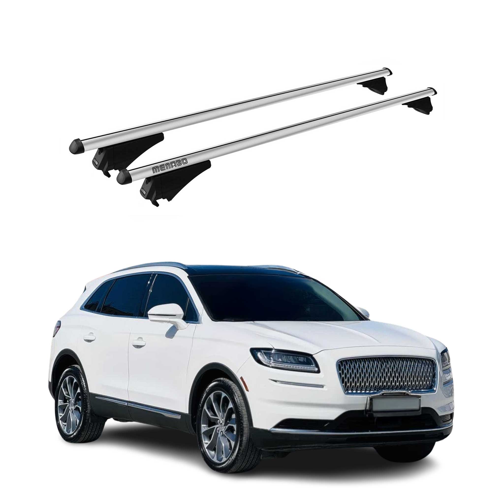 2019-2023 Lincoln Nautilus Roof Rack Cross Bars Silver