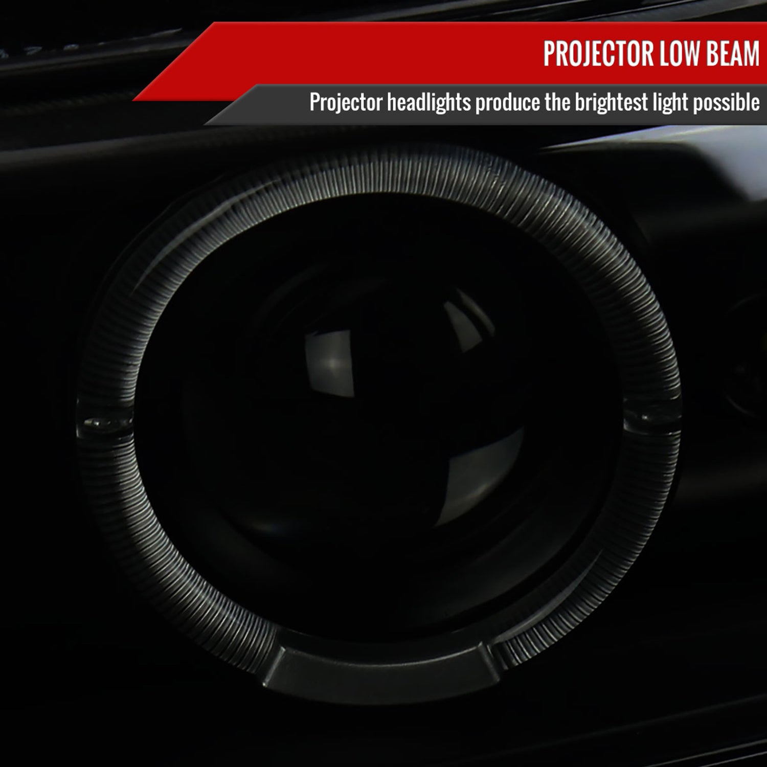 1999-2002 Chevy Silverado/ Chevy Tahoe/Suburban Dual Halo Headlights LED Black