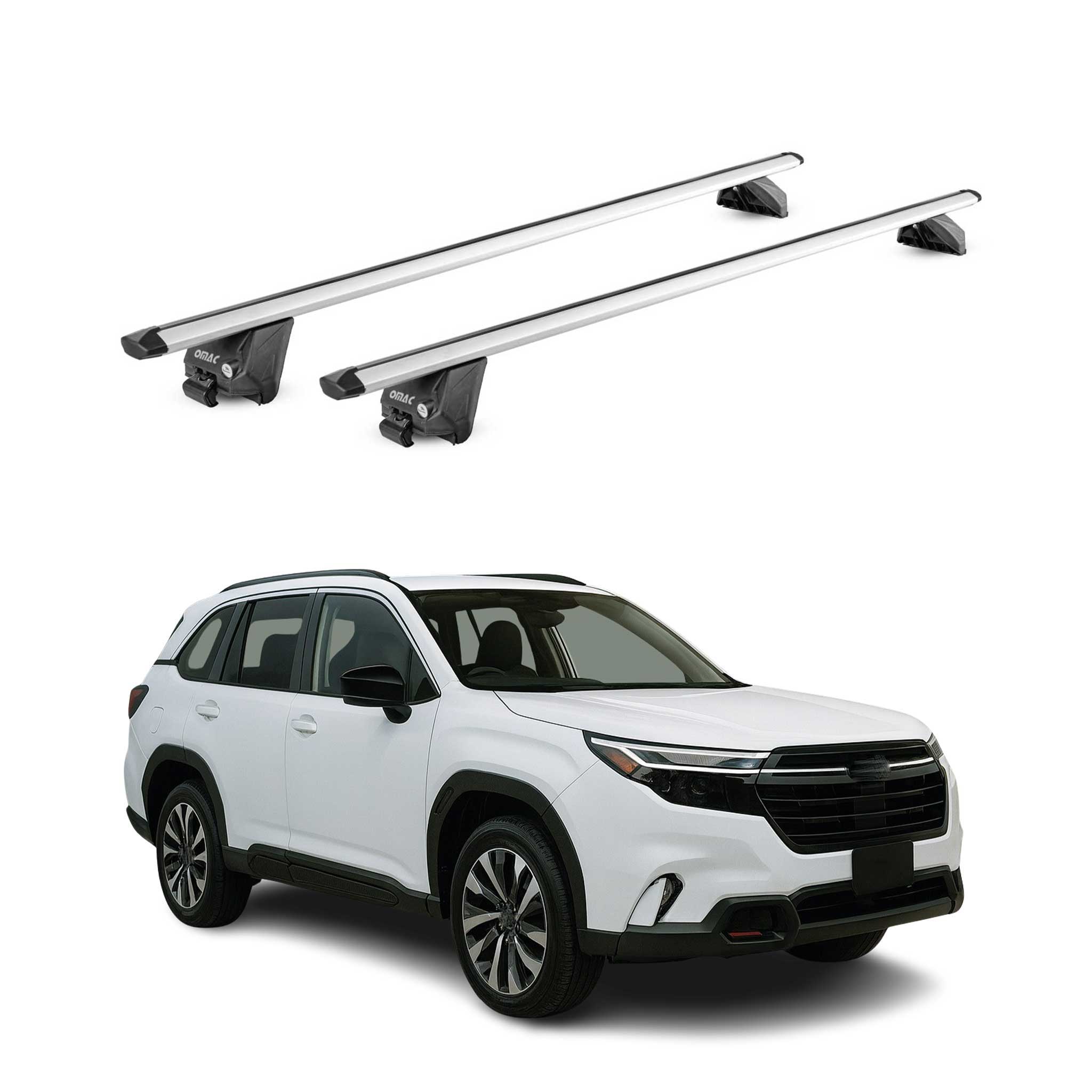 2025 Subaru Forester Roof Rack Cross Bars Luggage Carrier Alu Silver 2x