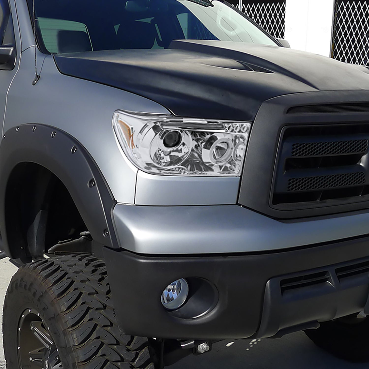 2007-2013 Toyota Tundra/ 08-2017 Sequoia Single Halo Projector Headlights Chrome